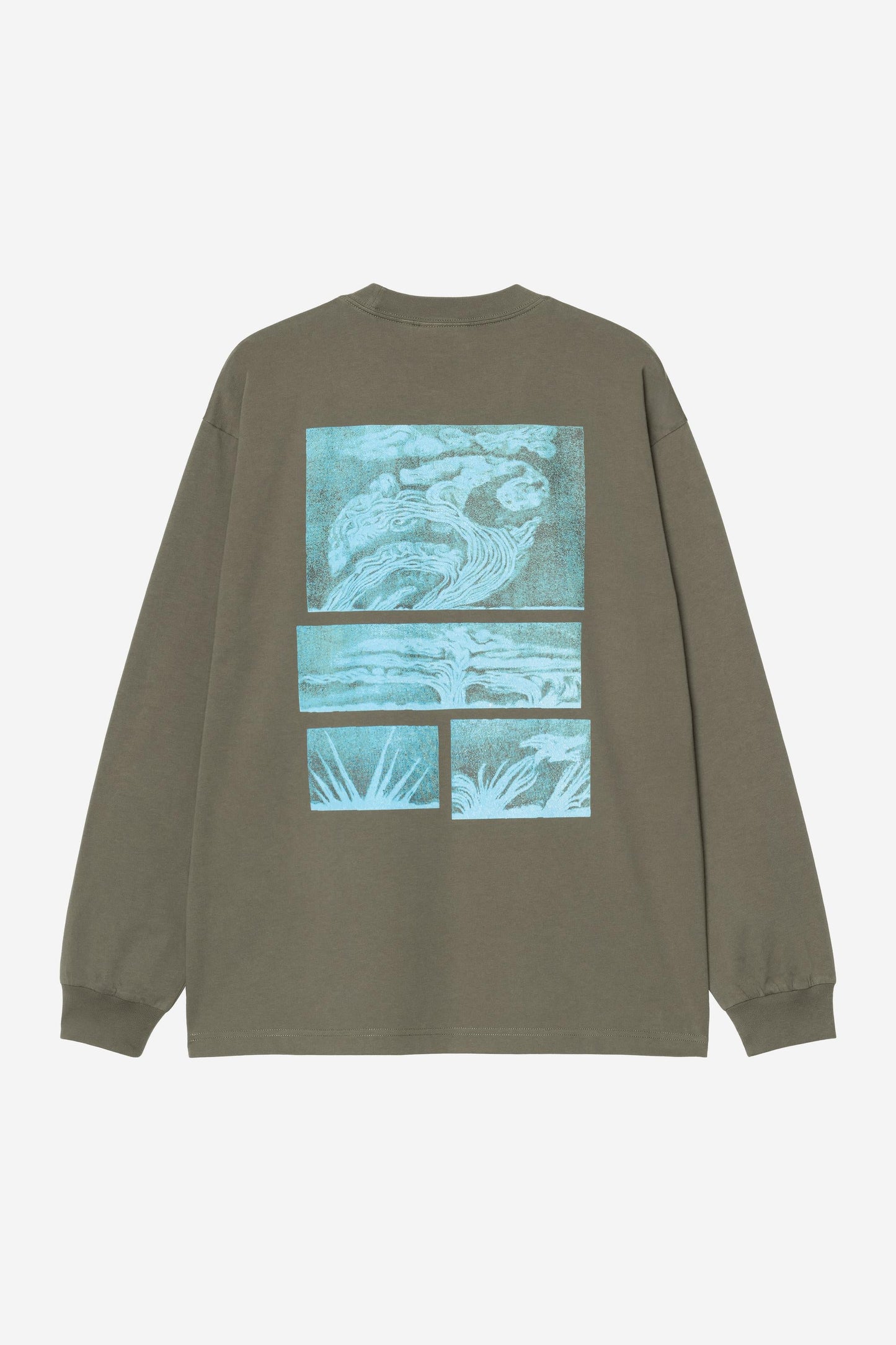 Long Sleeve Emerge T-Shirt Leaf (Stone Washed)