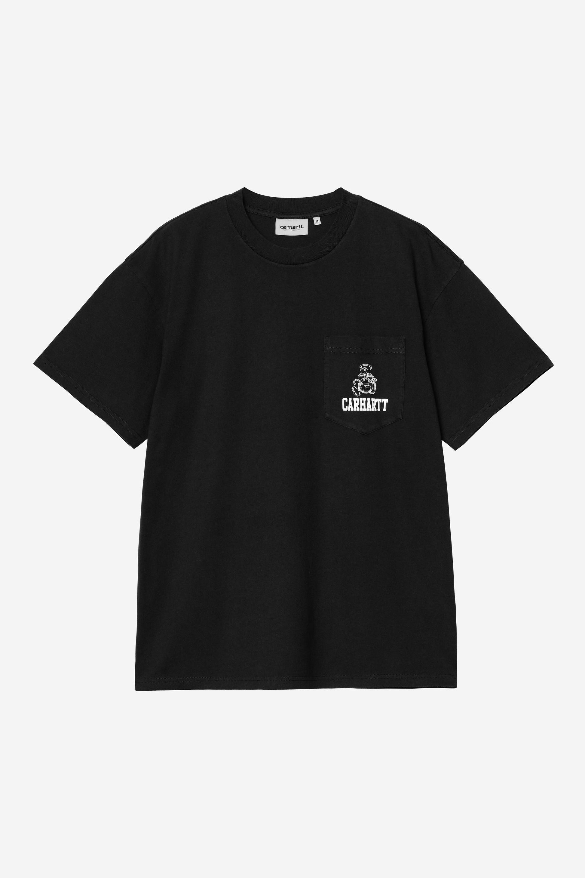 Pond Corps Pocket T-Shirt Black (Heavy Stone Wash)
