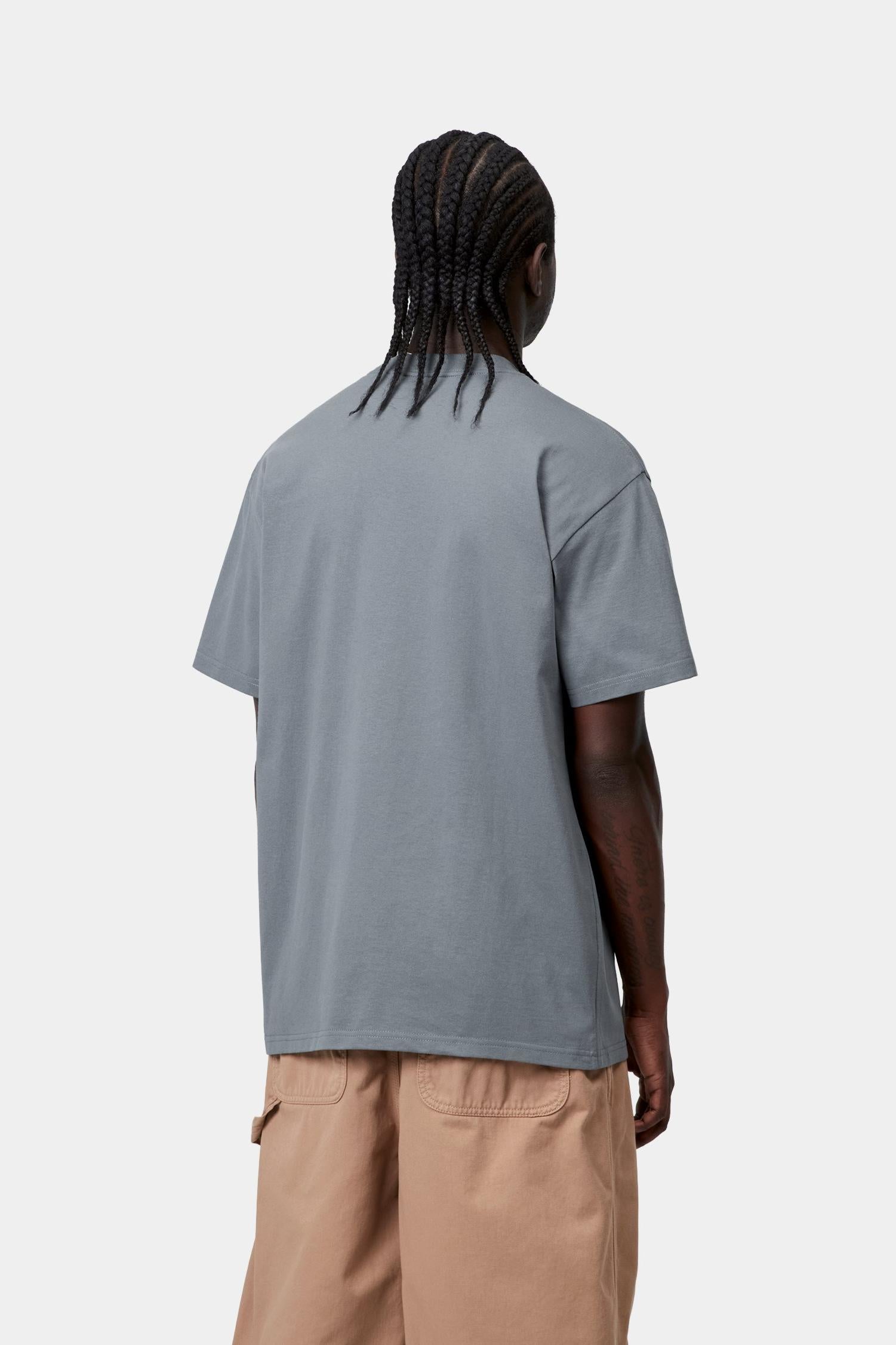 Longhand Pocket T-Shirt Cozy Blue / White