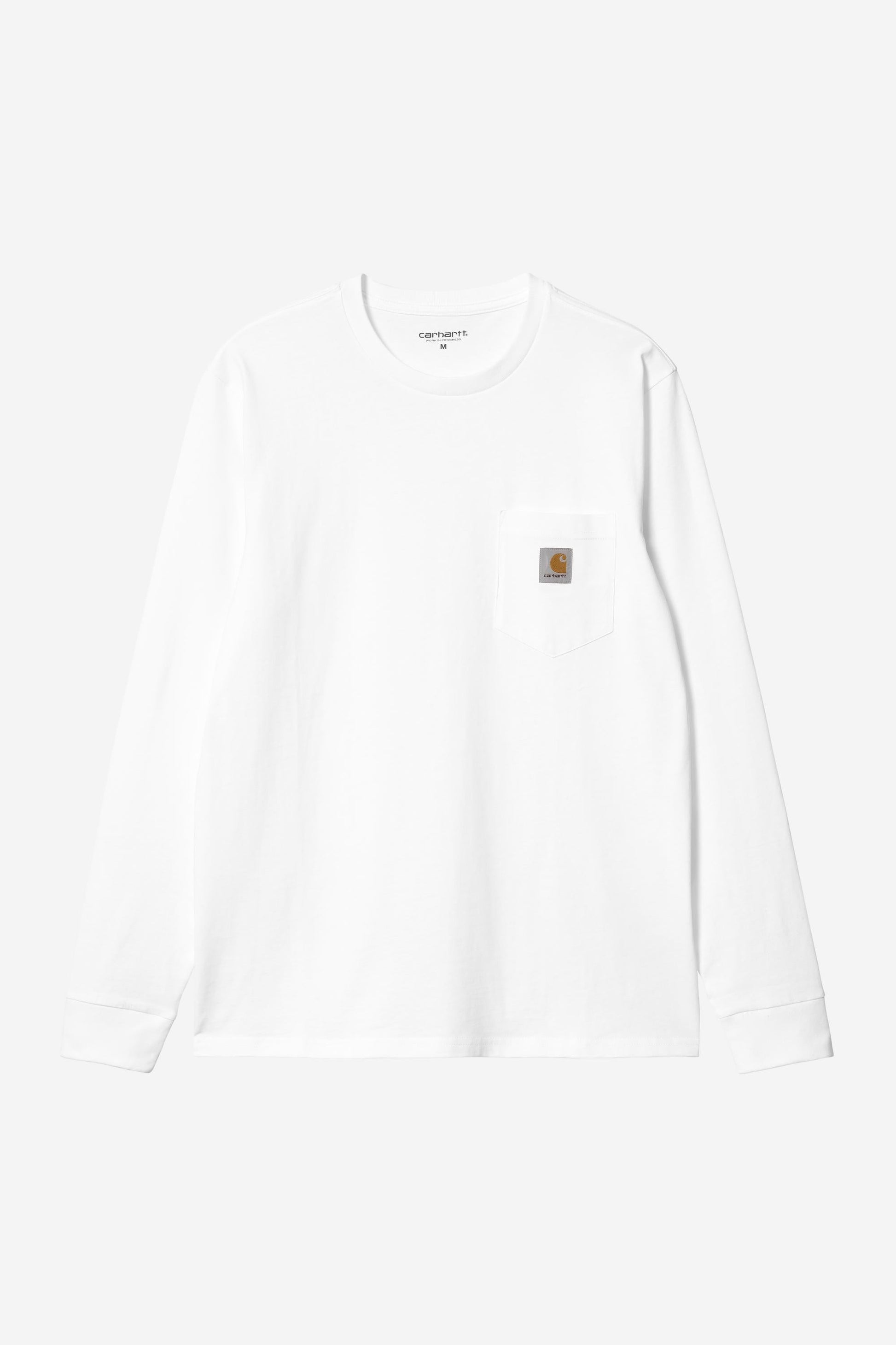 Long Sleeve Pocket T-Shirt White