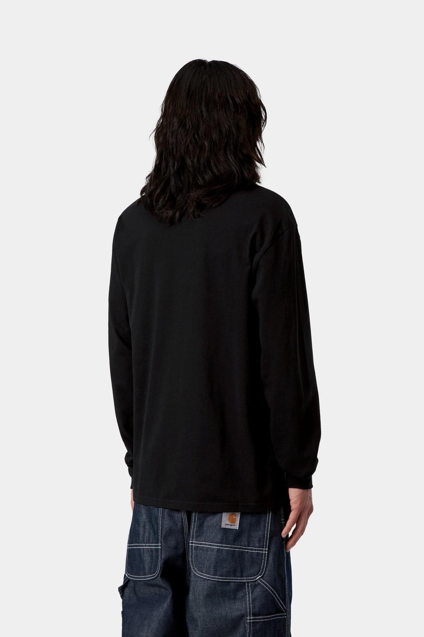 Long Sleeve Pocket T-Shirt Black