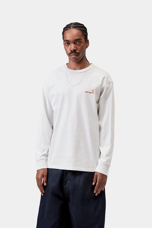 American Script Long Sleeve T-Shirt Ash Heather