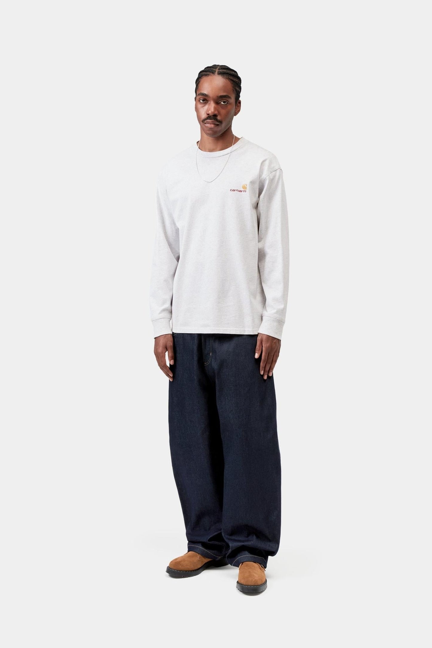American Script Long Sleeve T-Shirt Ash Heather