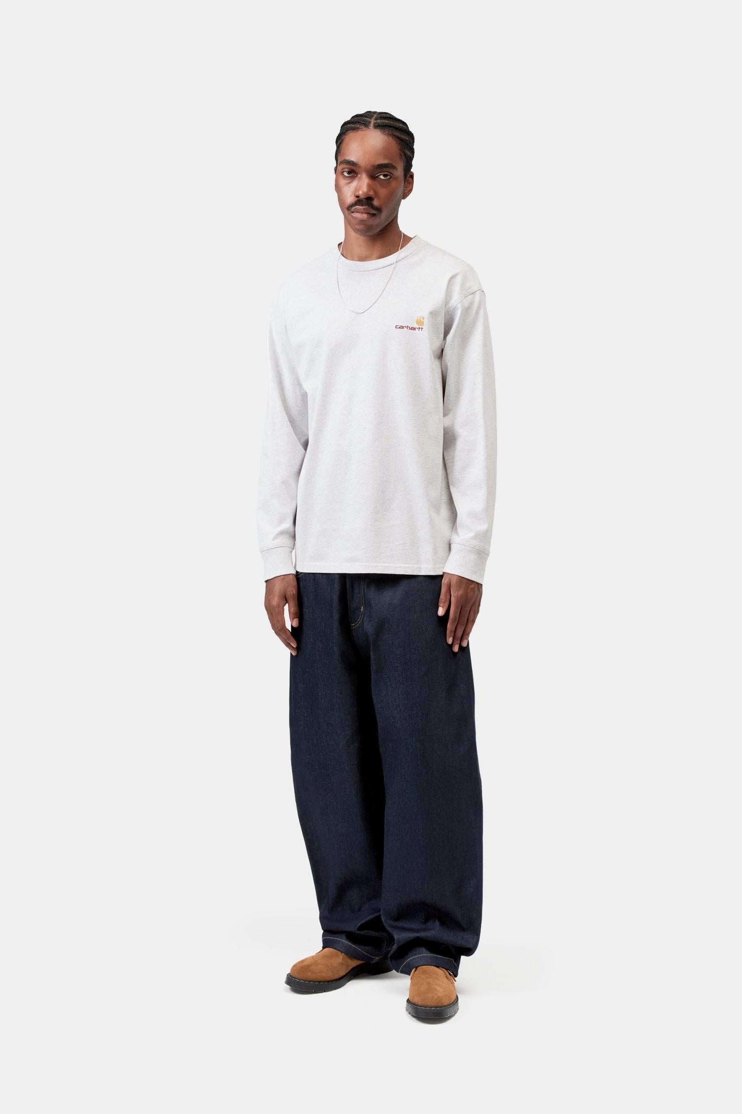 American Script Long Sleeve T-Shirt Ash Heather