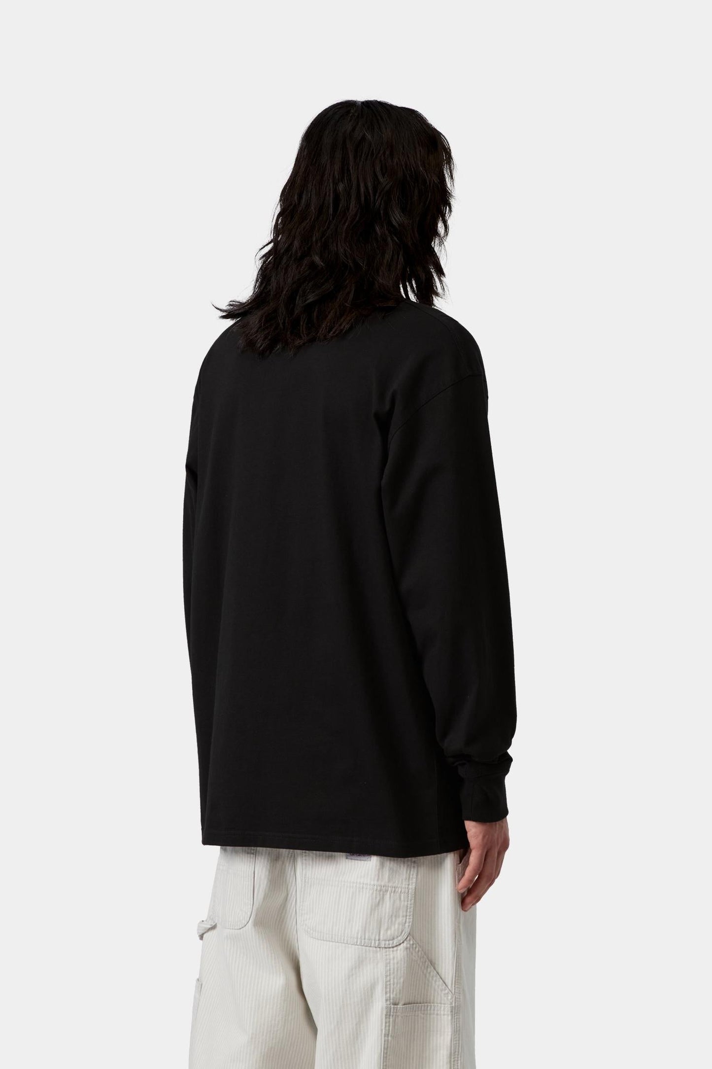 American Script Long Sleeve T-Shirt Black