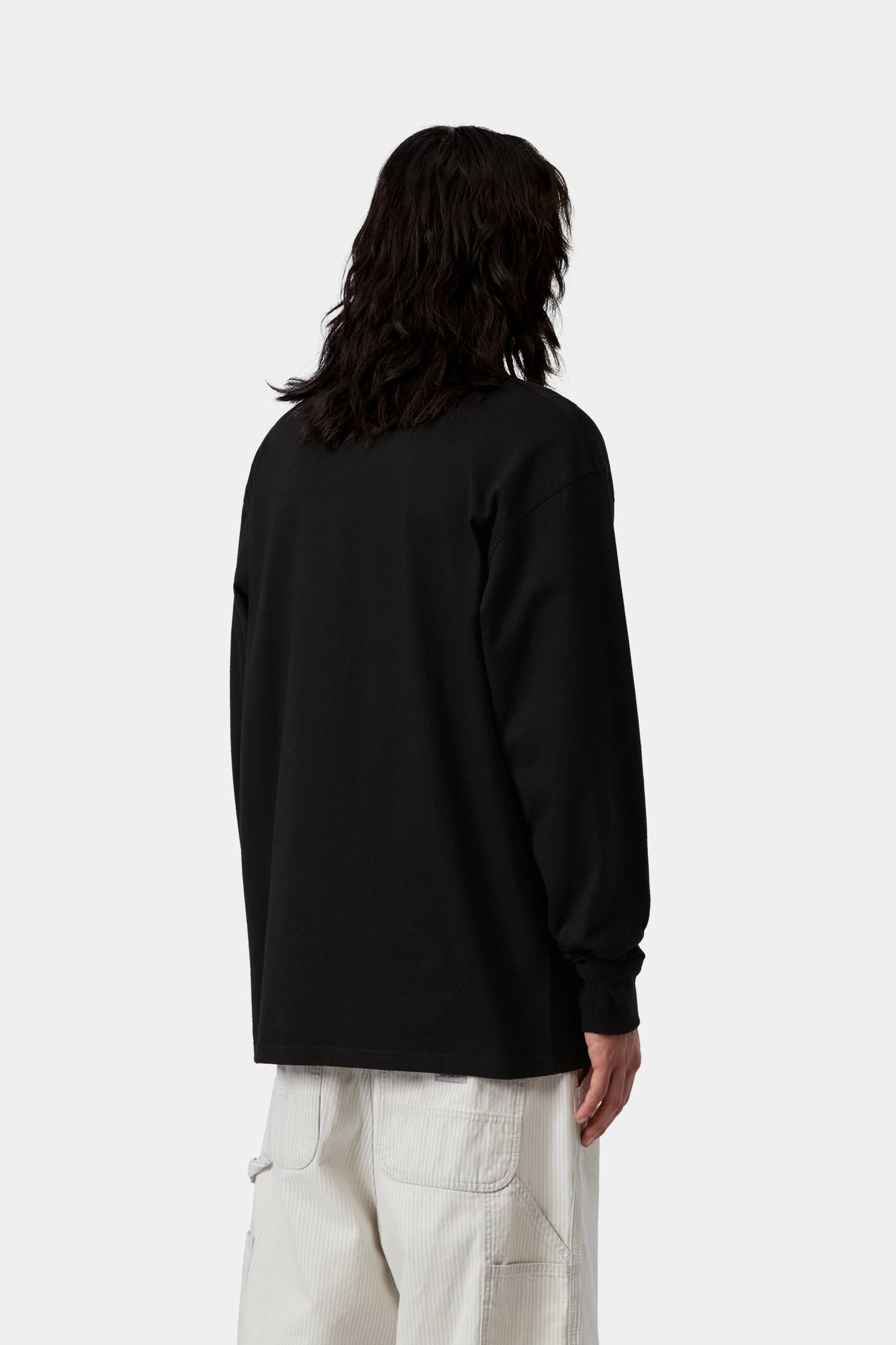 American Script Long Sleeve T-Shirt Black