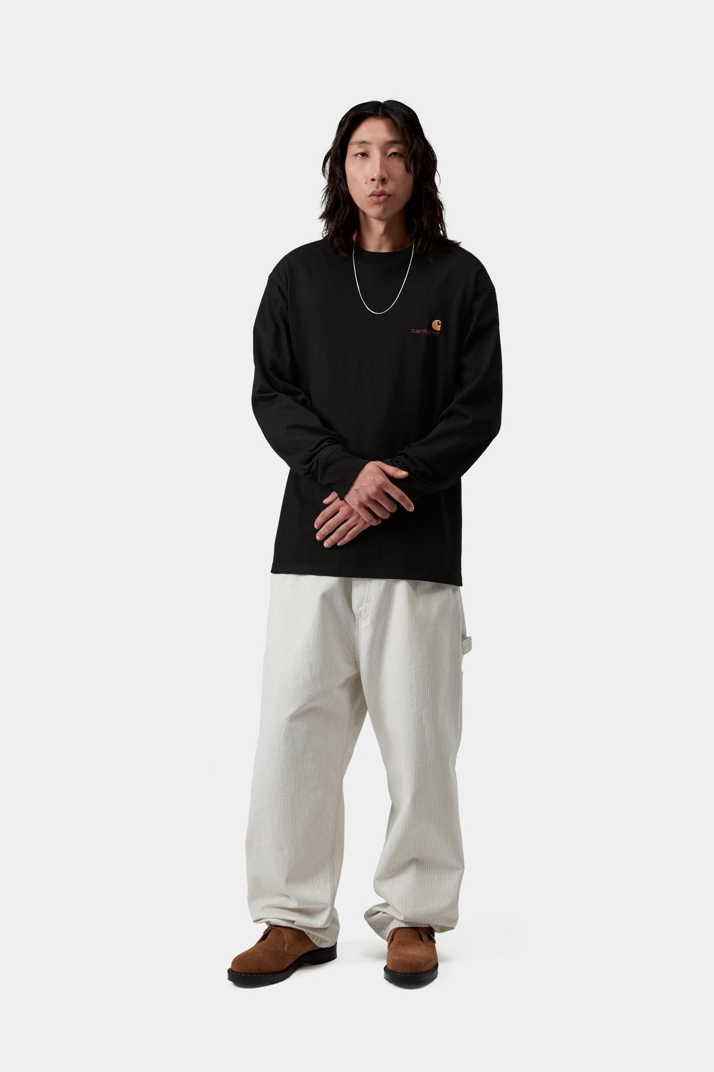 American Script Long Sleeve T-Shirt Black
