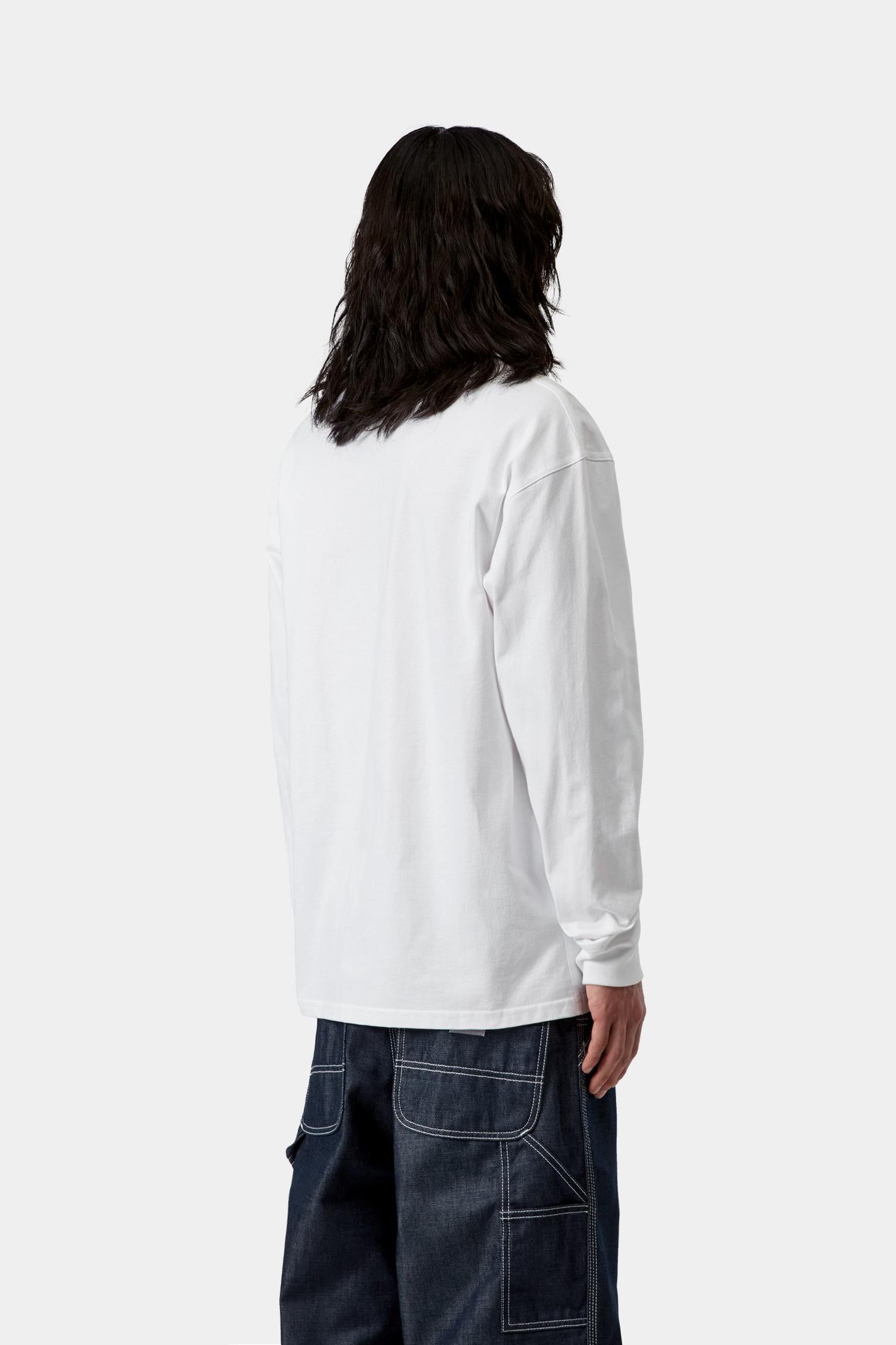 American Script Long Sleeve T-Shirt White