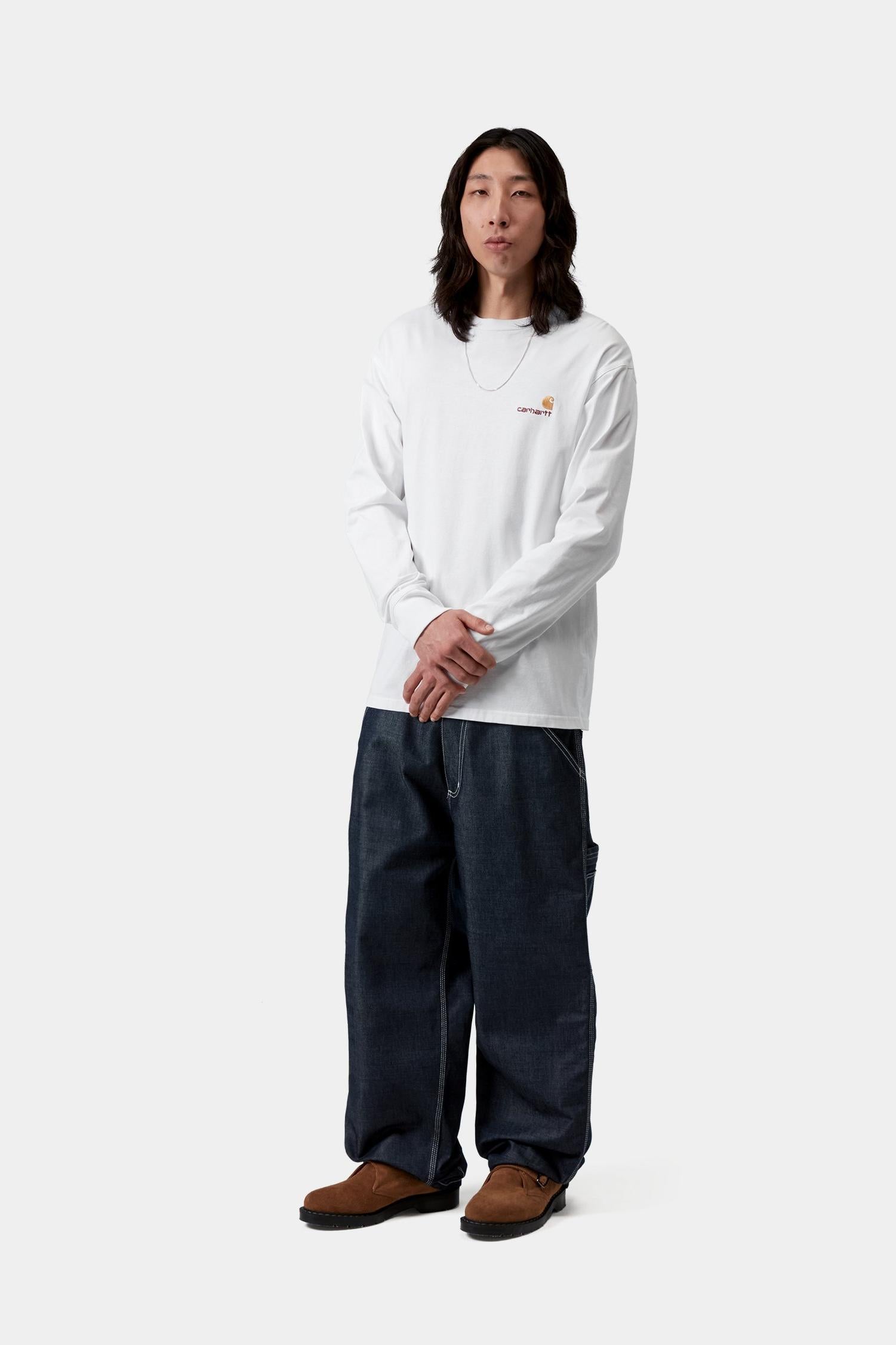 American Script Long Sleeve T-Shirt White