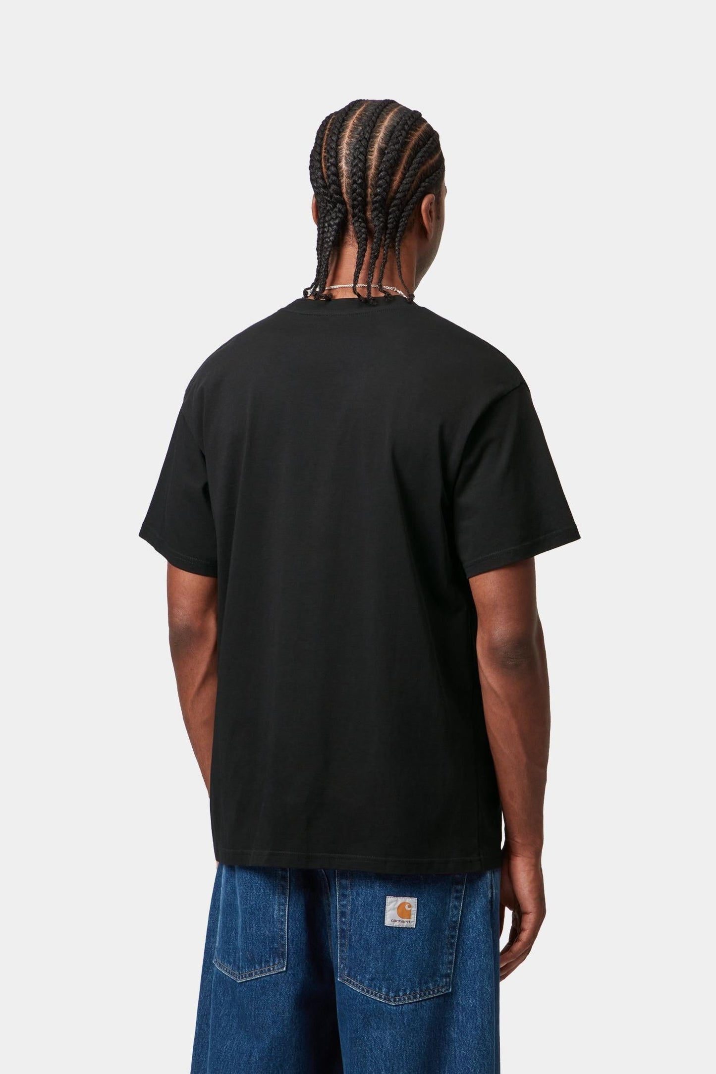 Script Embroidery T-Shirt Black