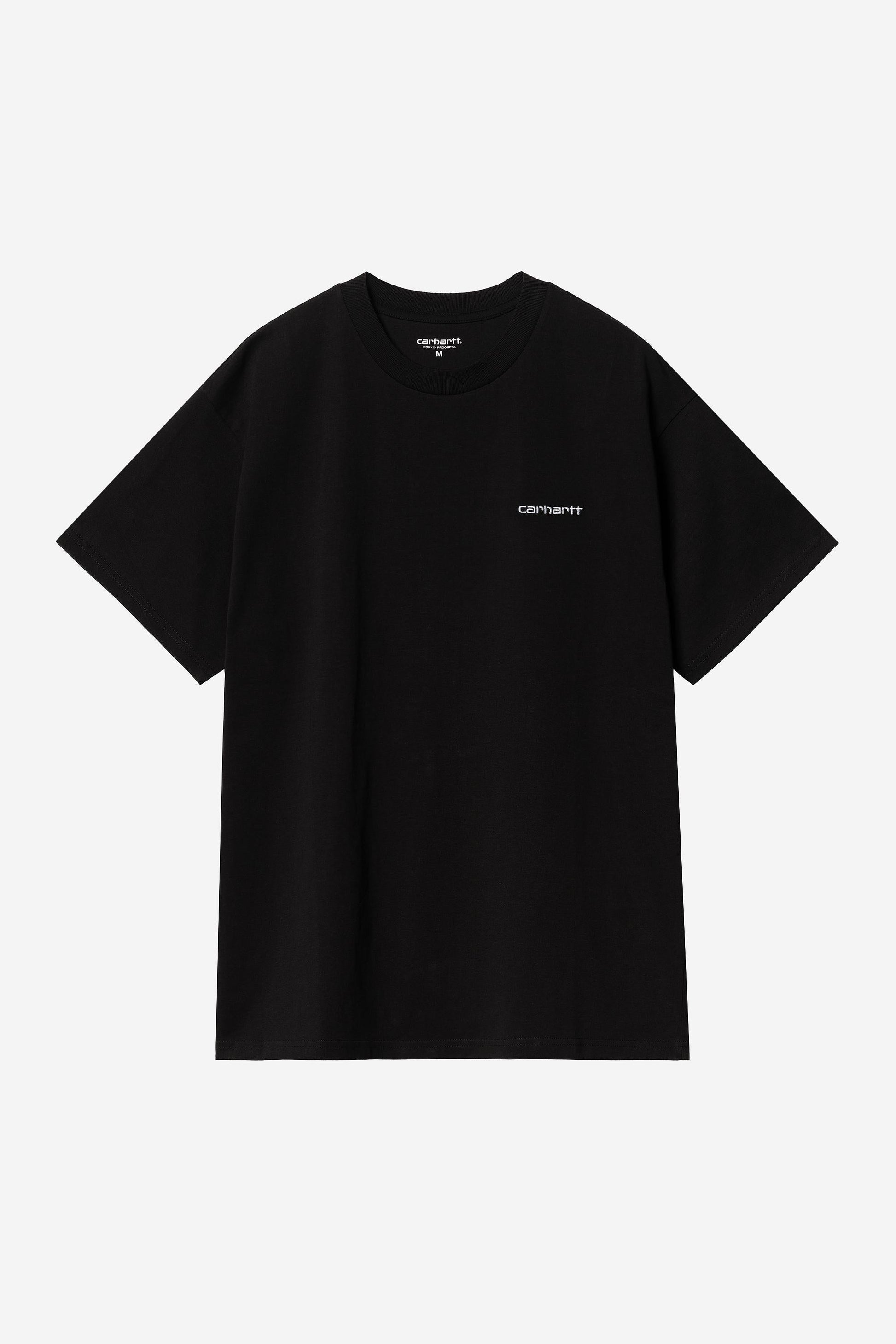 Script Embroidery T-Shirt Black