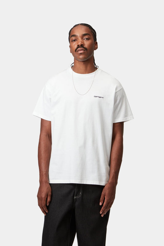 Script Embroidery T-Shirt White