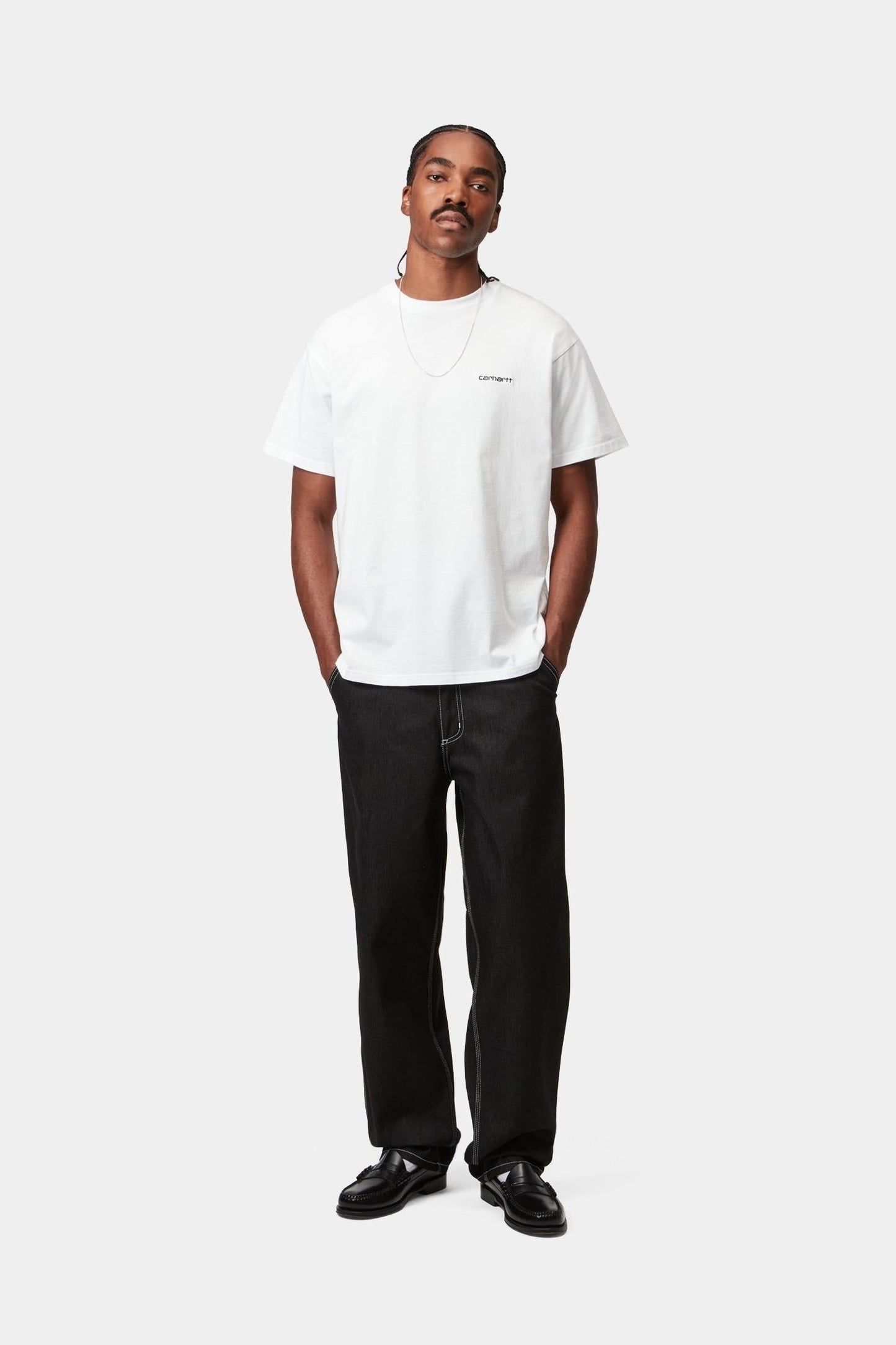 Script Embroidery T-Shirt White