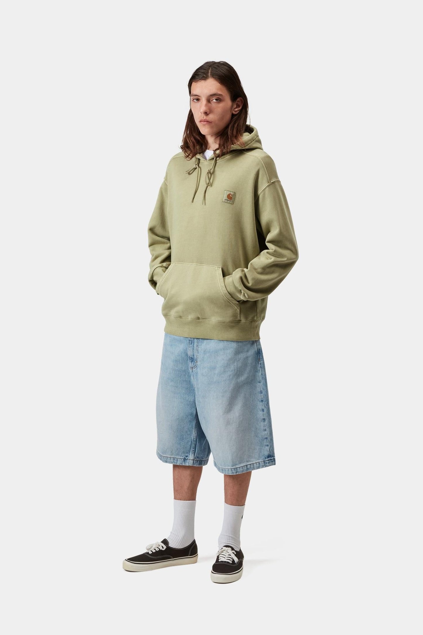 Hooded Nelson Sweatshirt Gentle Green (Garment Dyed)