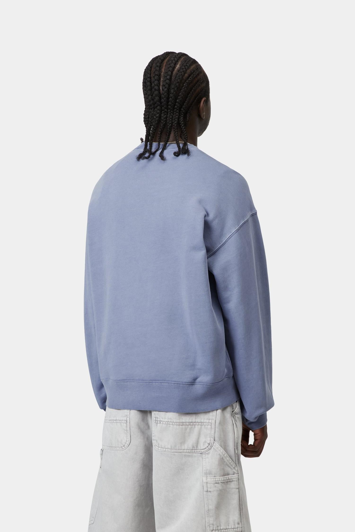 Nelson Sweatshirt Gentle Blue (Garment Dyed)