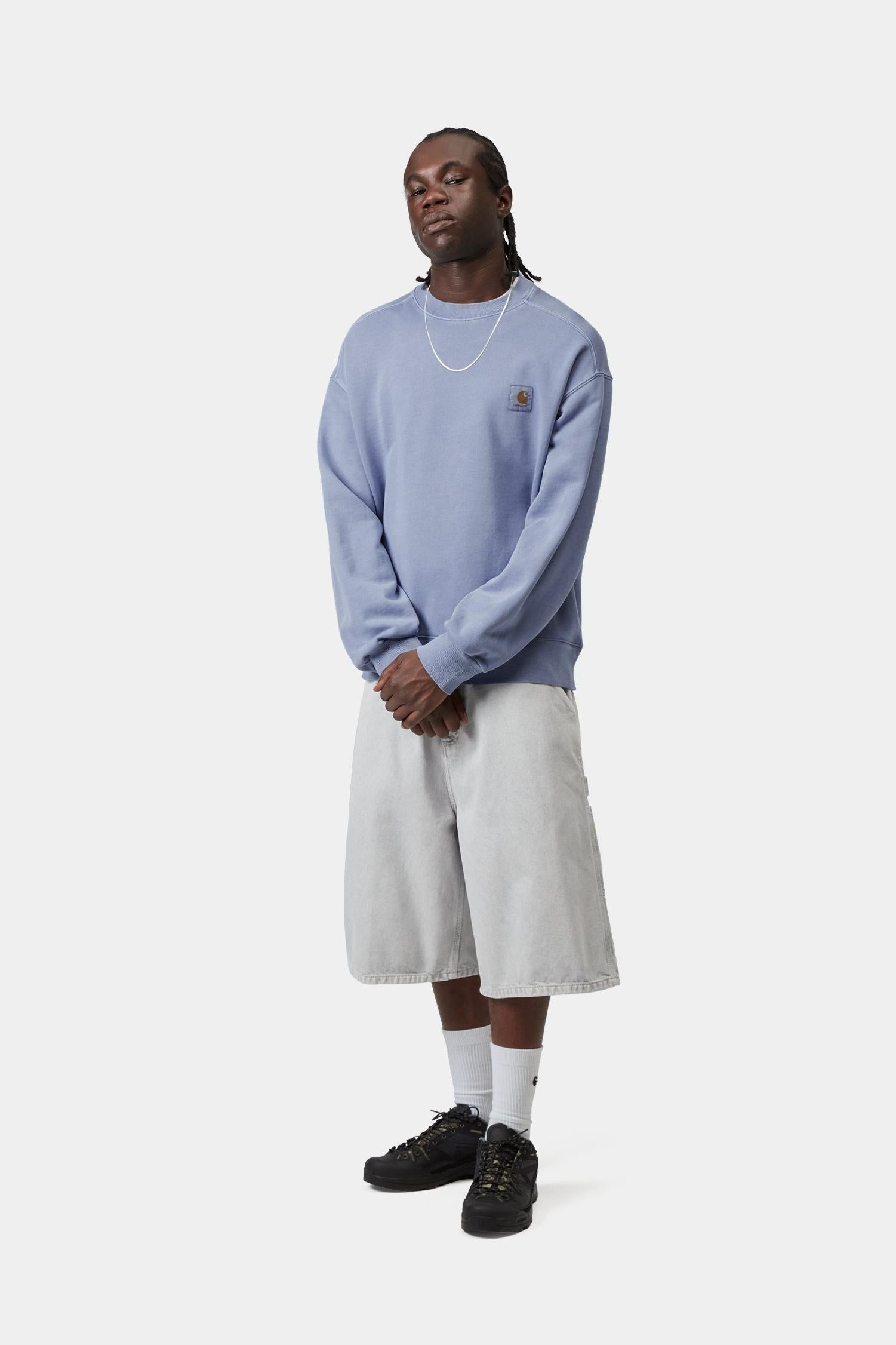 Nelson Sweatshirt Gentle Blue (Garment Dyed)