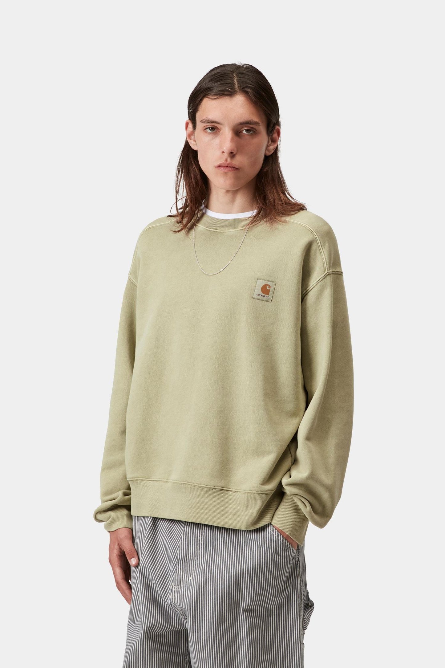 Nelson Sweatshirt Gentle Green (Garment Dyed)