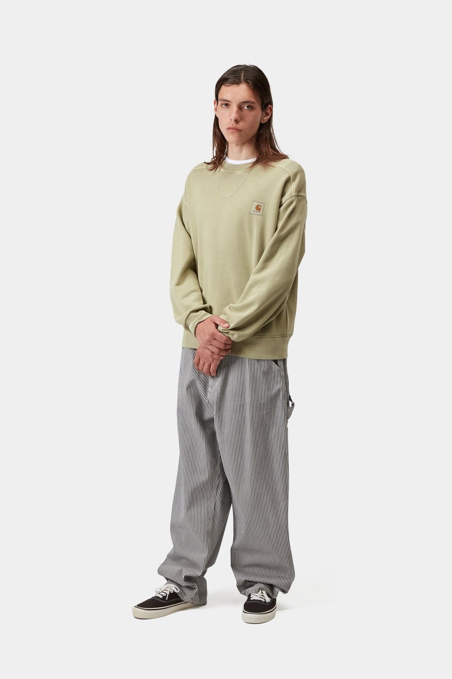 Nelson Sweatshirt Gentle Green (Garment Dyed)
