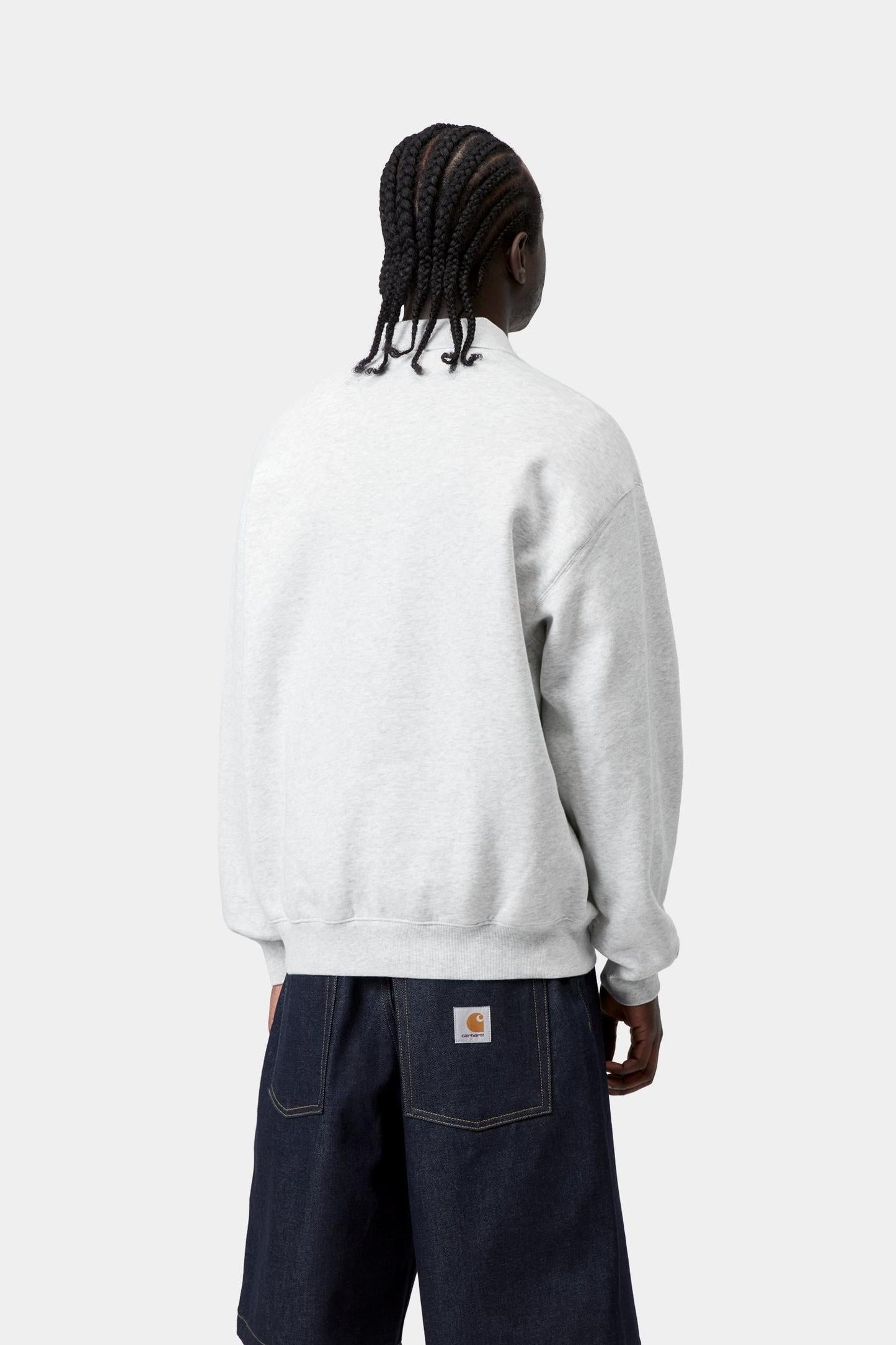 WIP Label Polo Sweatshirt Ash Heather