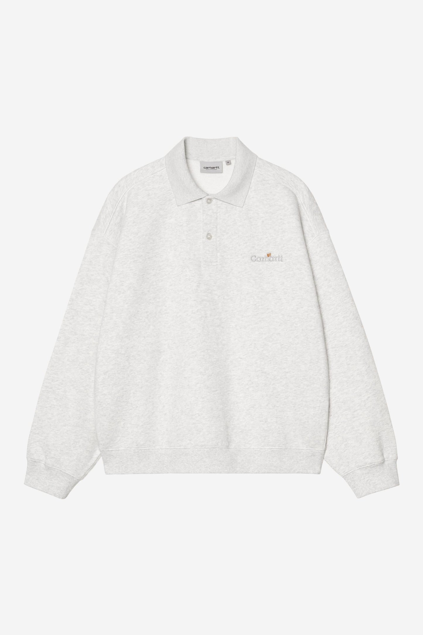 WIP Label Polo Sweatshirt Ash Heather