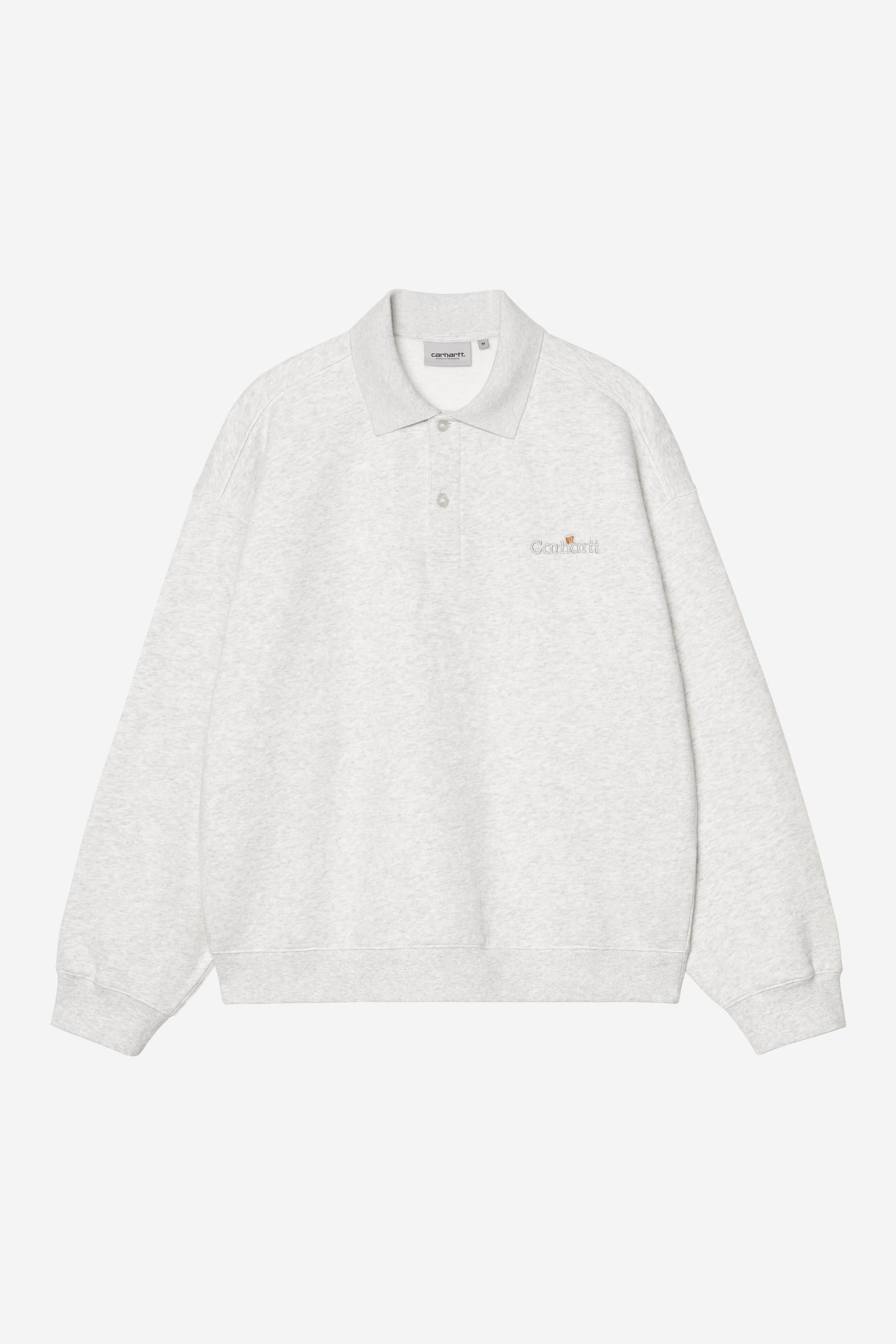 WIP Label Polo Sweatshirt Ash Heather
