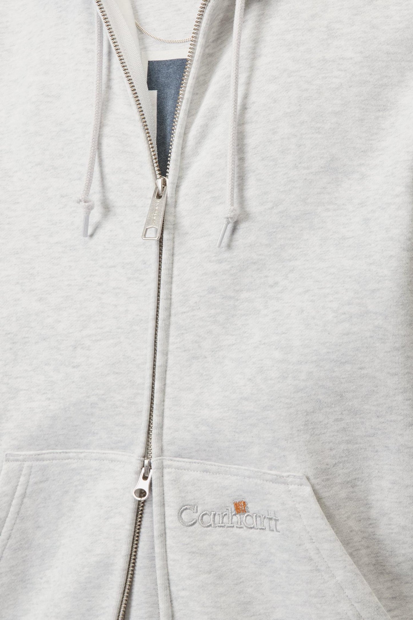 Hooded WIP Label Sweat Jacket Ash Heather