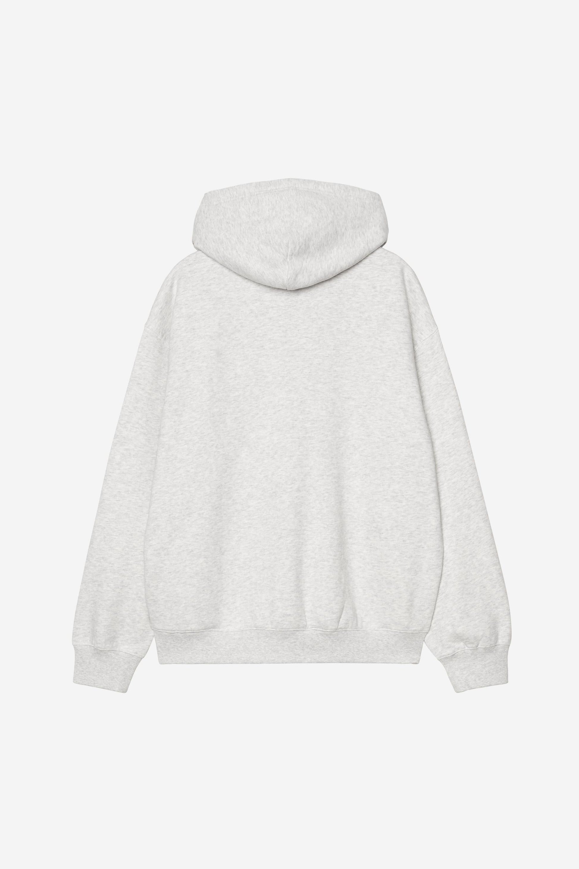 Hooded WIP Label Sweat Jacket Ash Heather