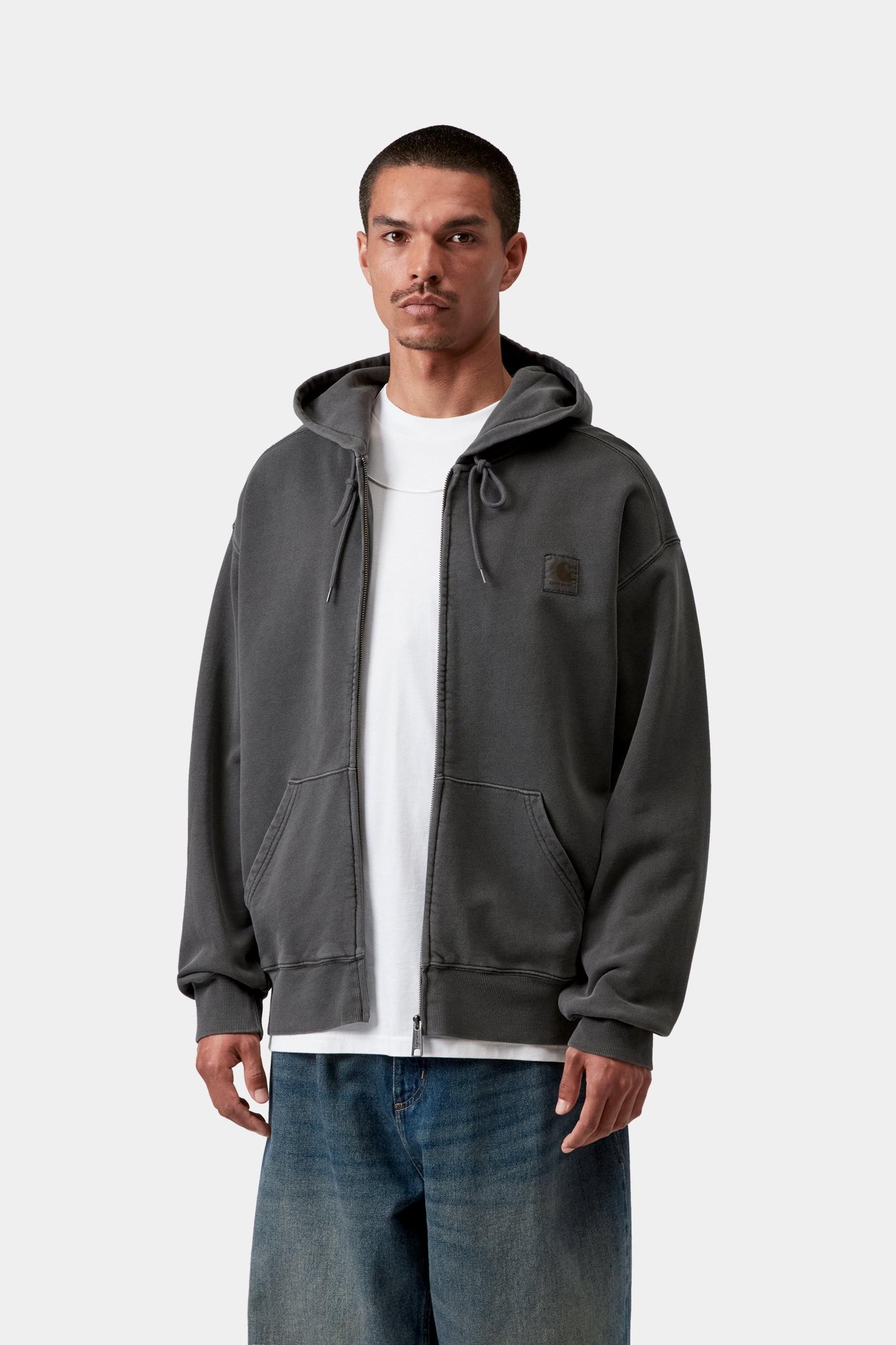 Hooded Nelson Jacket Black (Garment Dyed)