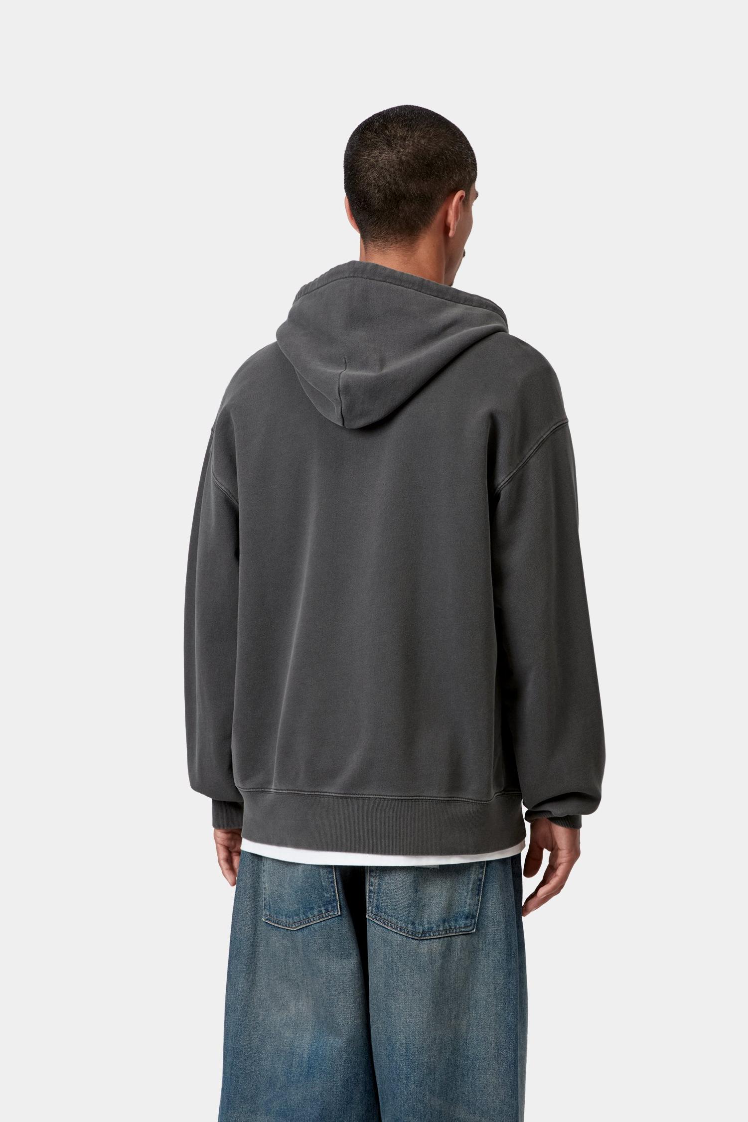 Hooded Nelson Jacket Black (Garment Dyed)