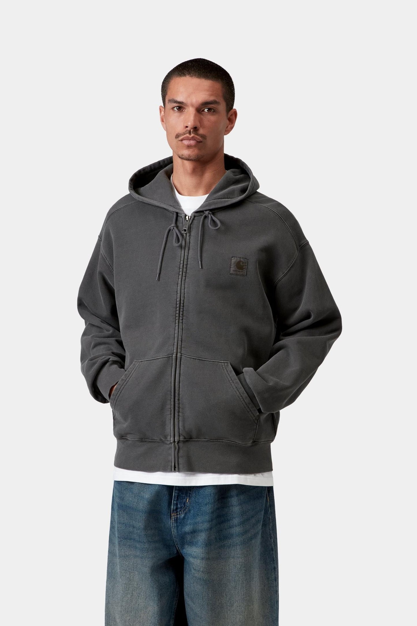 Hooded Nelson Jacket Black (Garment Dyed)