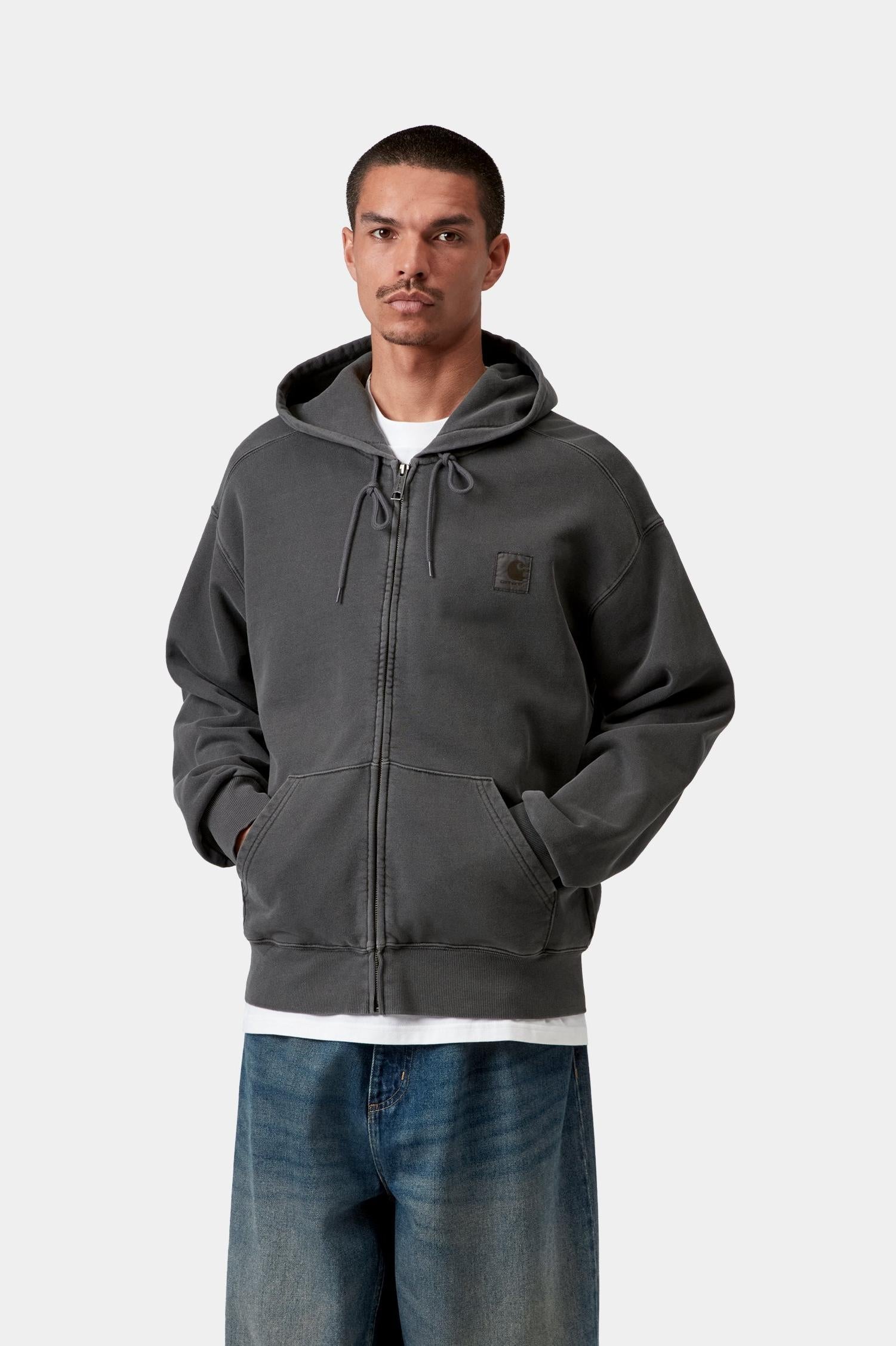 Hooded Nelson Jacket Black (Garment Dyed)