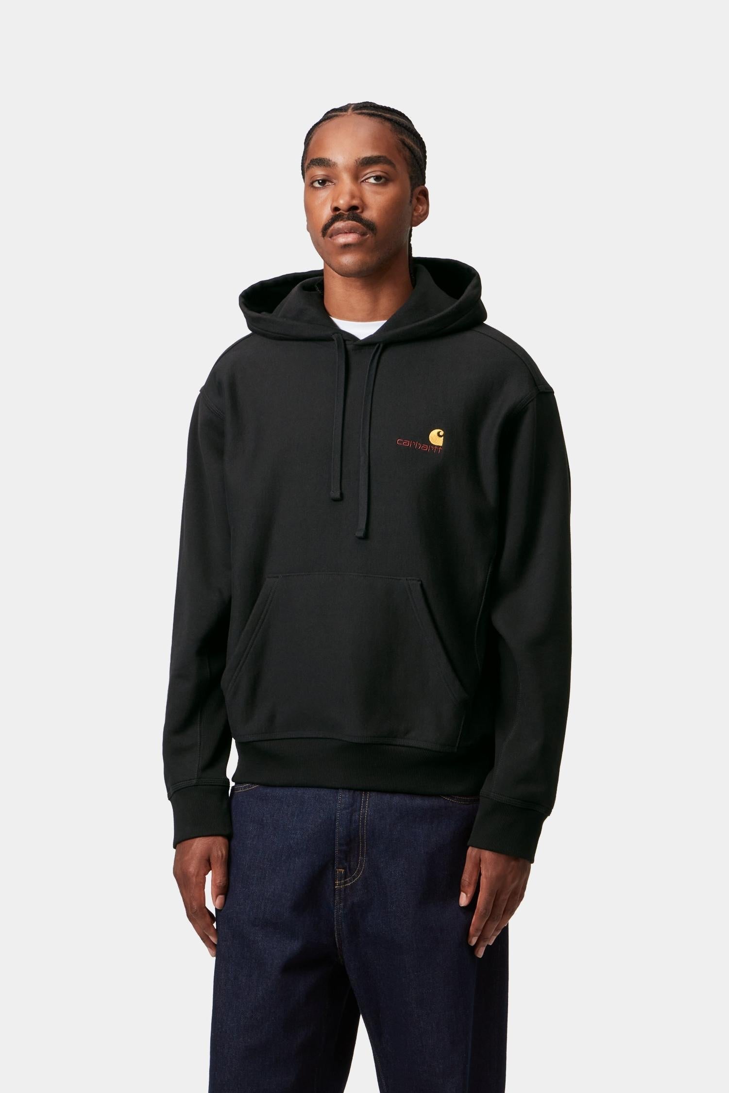 Hooded American Script Sweatshirt Black