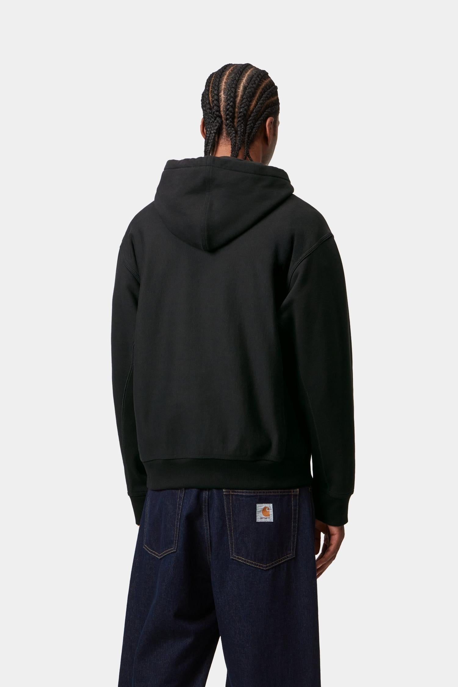 Hooded American Script Sweatshirt Black