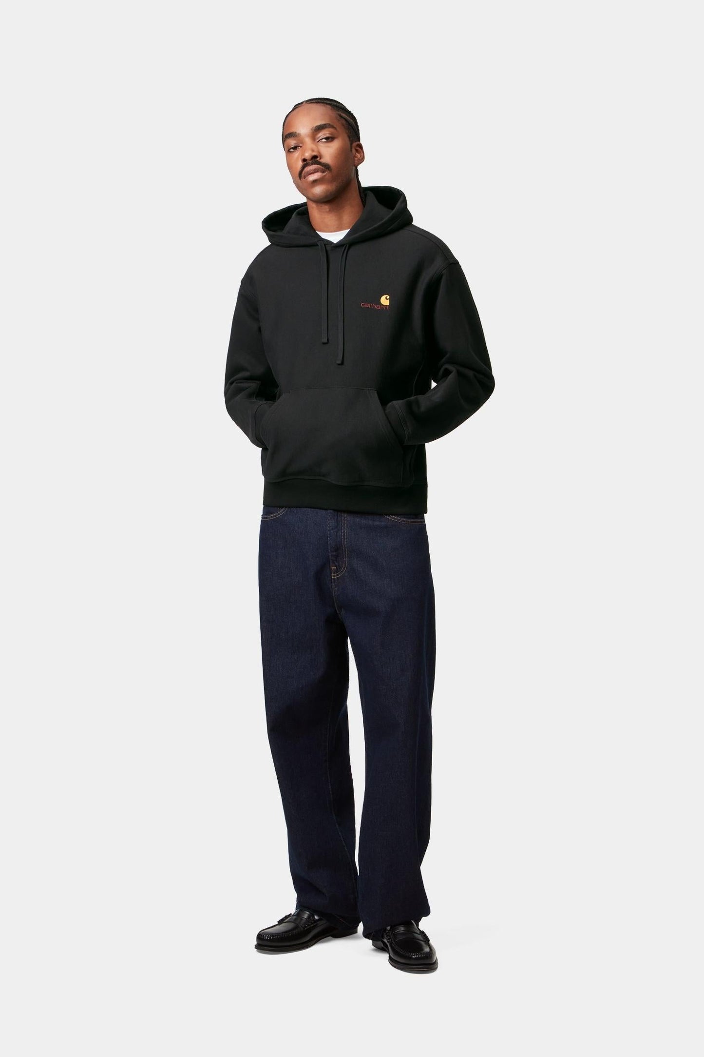 Hooded American Script Sweatshirt Black