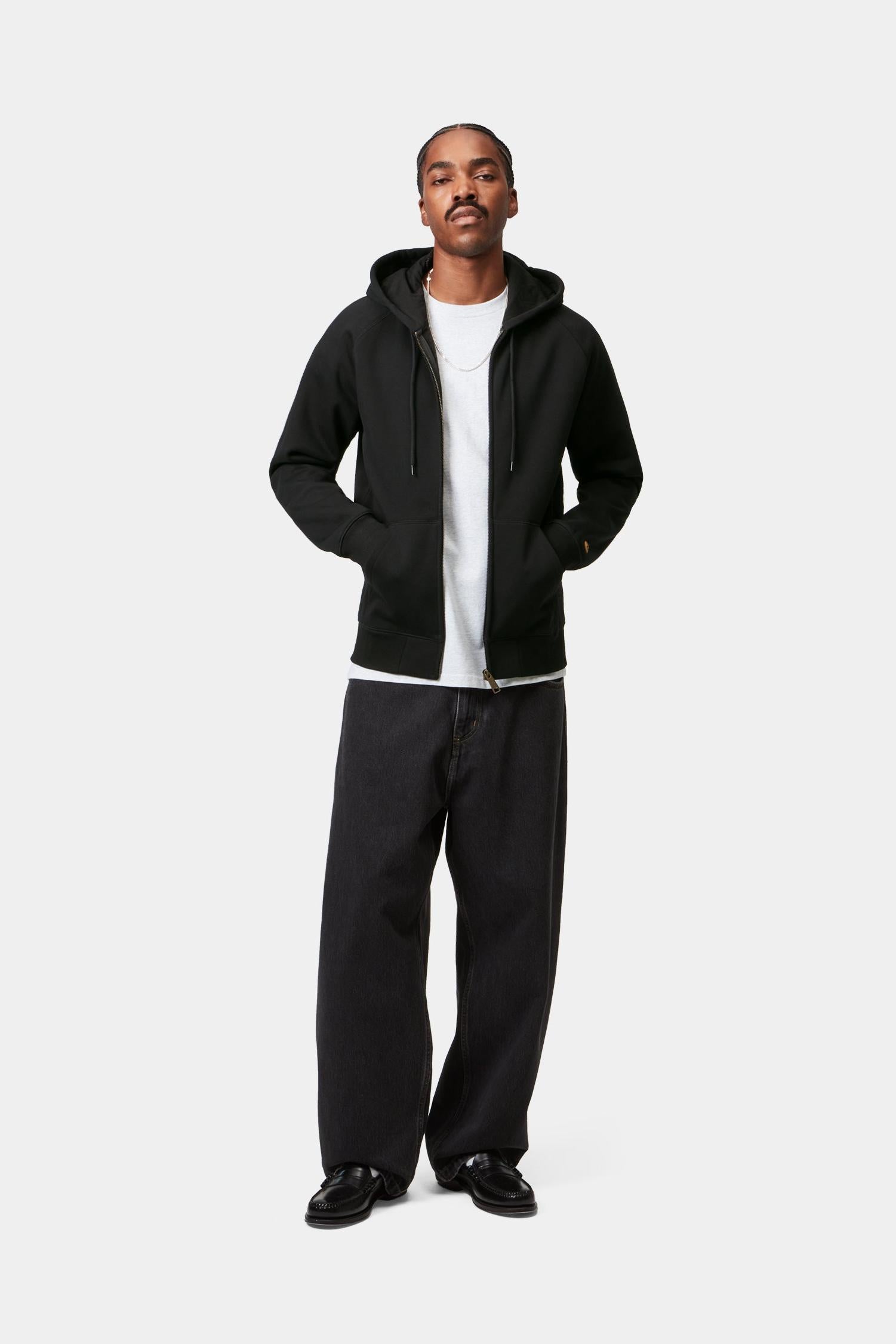 Hooded Chase Jacket Black / Gold