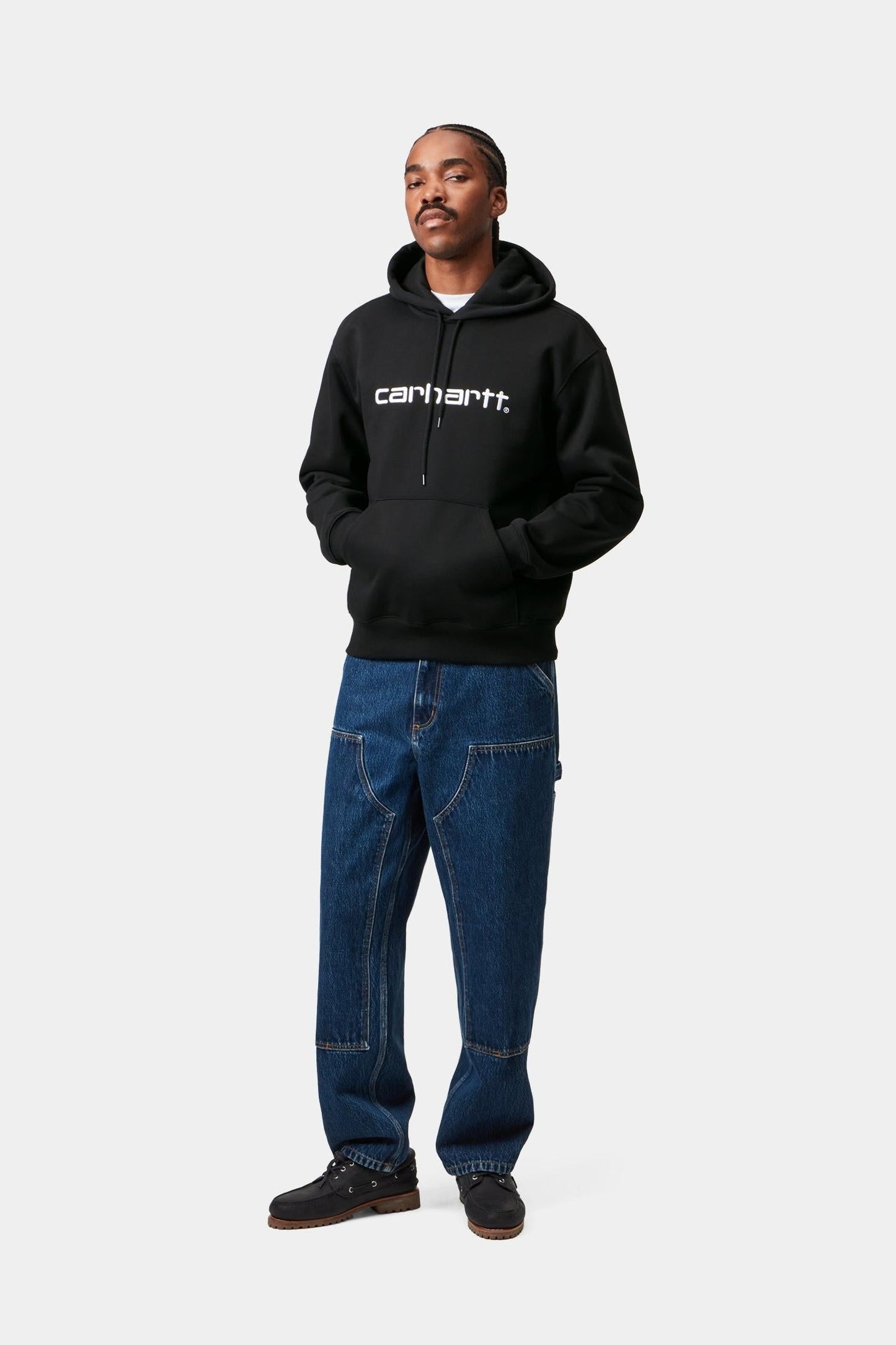 Hooded Carhartt Sweatshirt Black / White