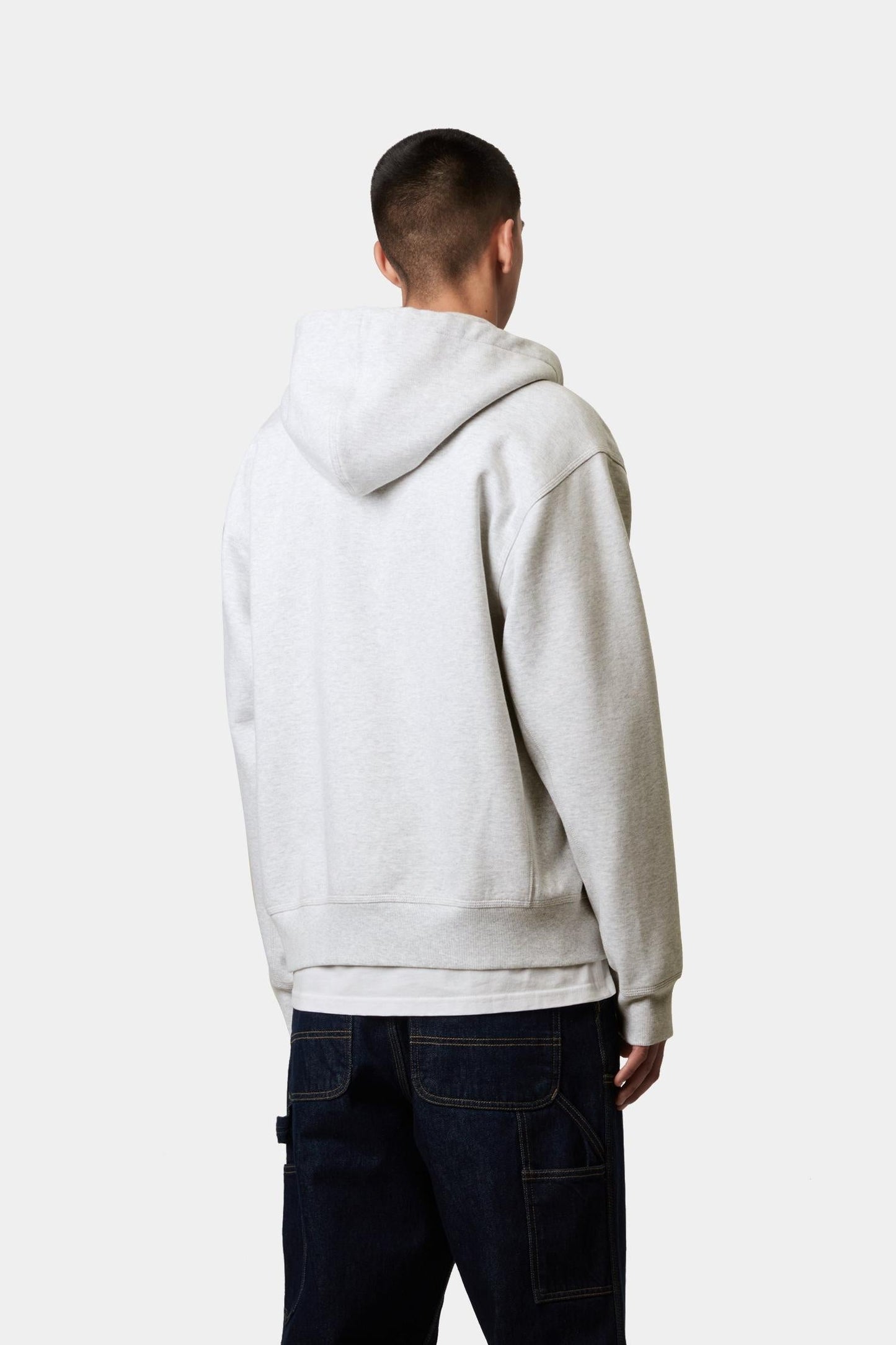 Hooded American Script Jacket Ash Heather