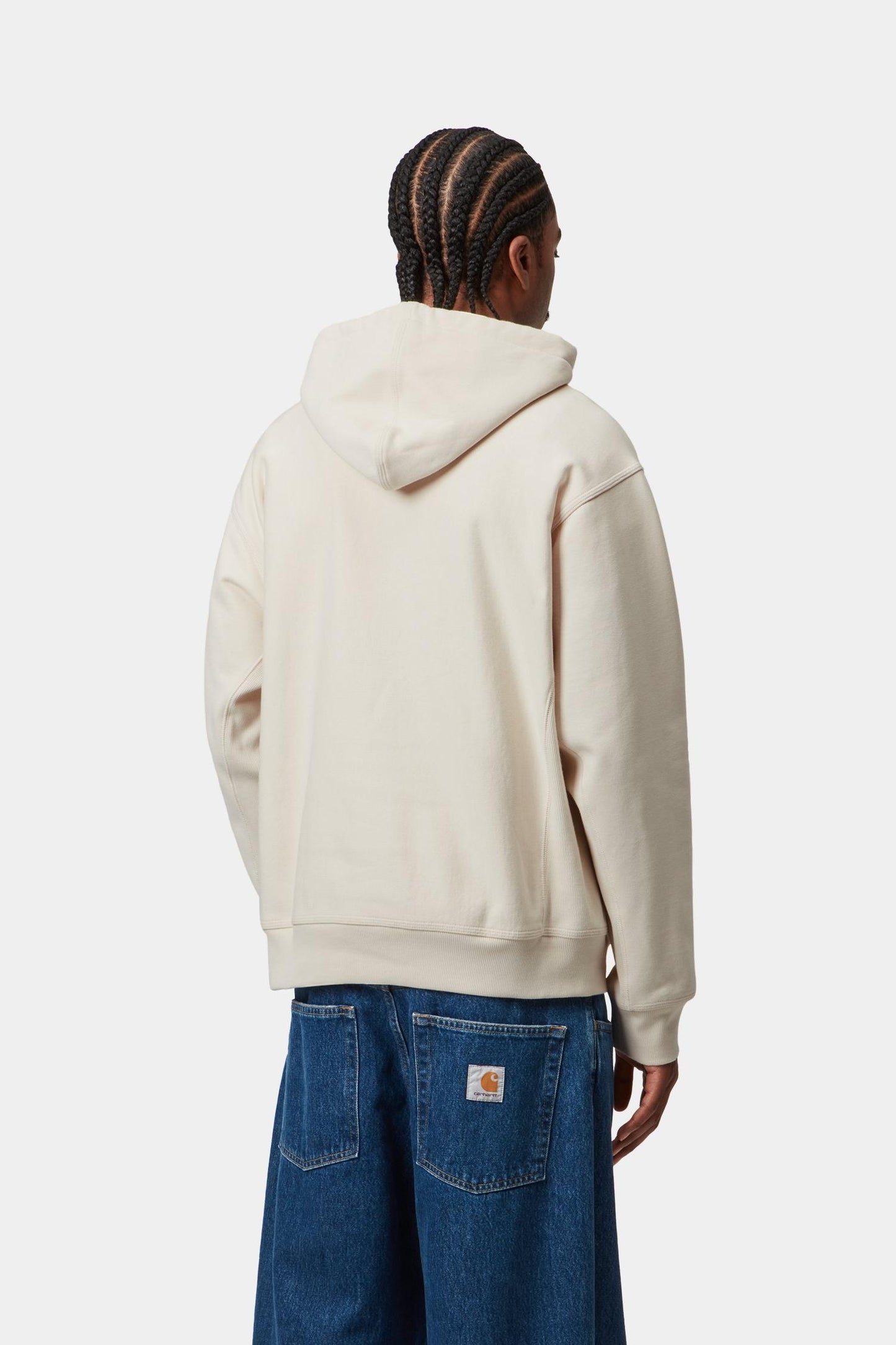 Hooded American Script Sweatshirt Natural