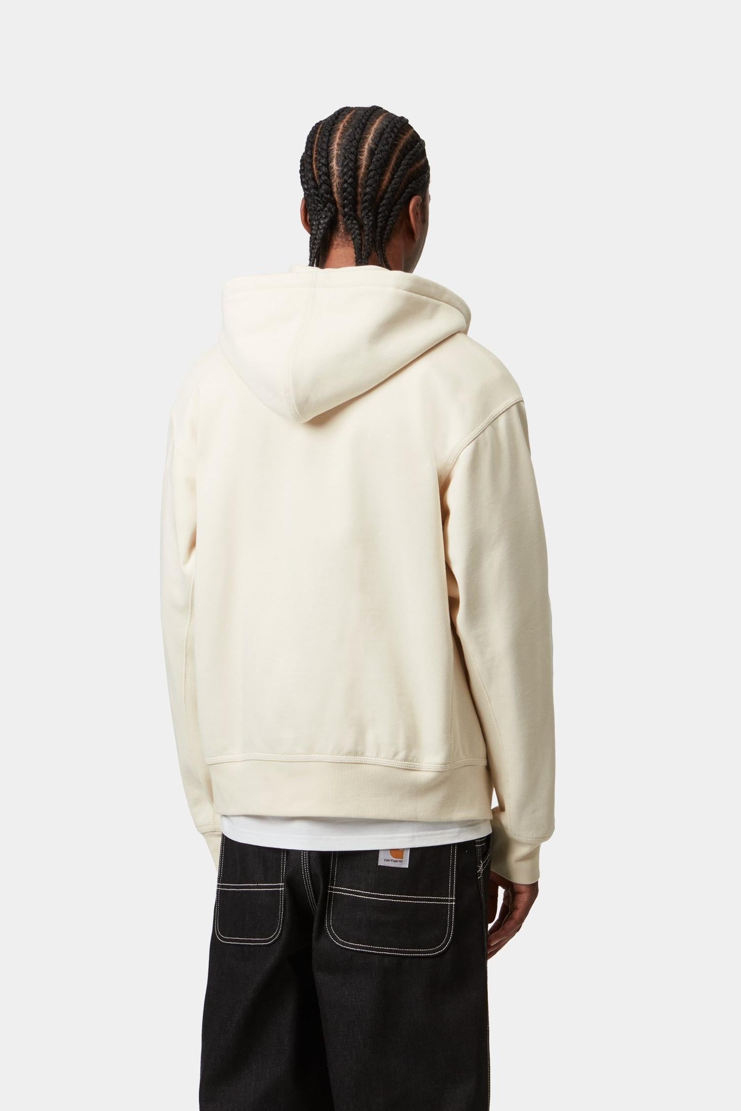 Hooded American Script Jacket Natural