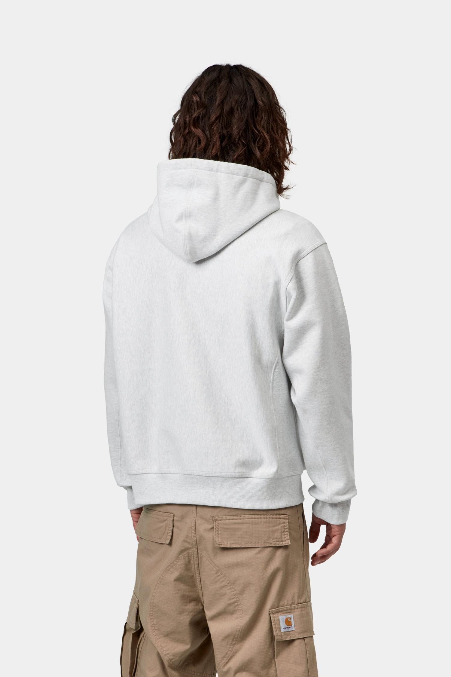 Hooded American Script Sweatshirt Ash Heather