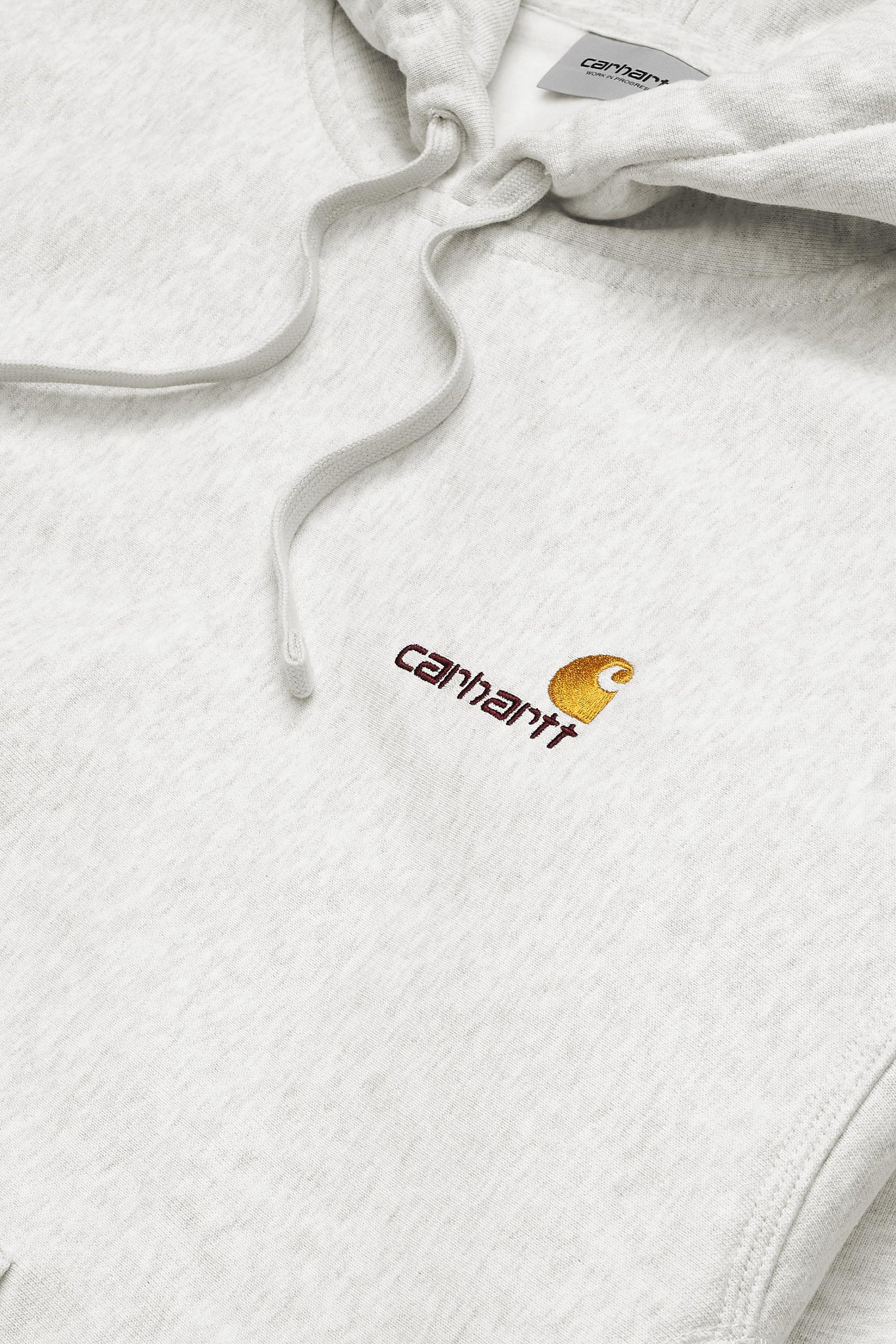 Hooded American Script Sweatshirt Ash Heather