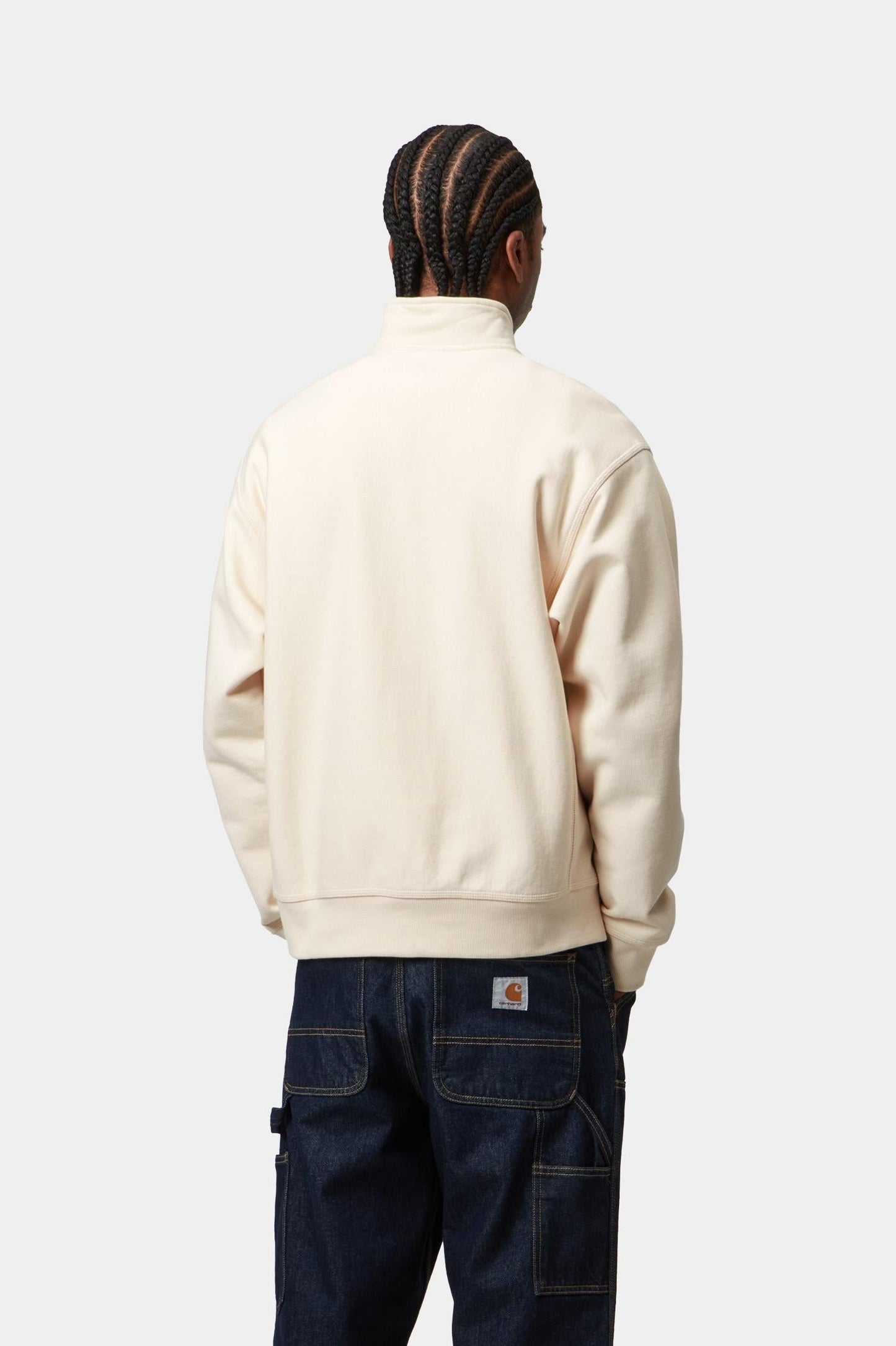Half Zip American Script Sweatshirt Natural