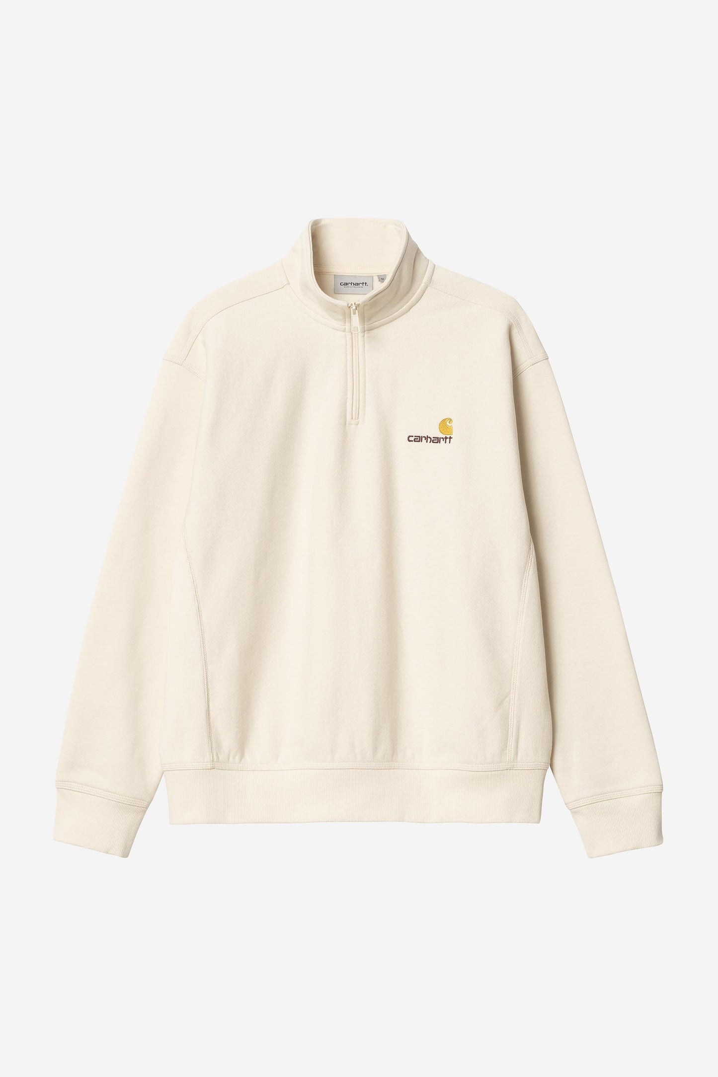 Half Zip American Script Sweatshirt Natural