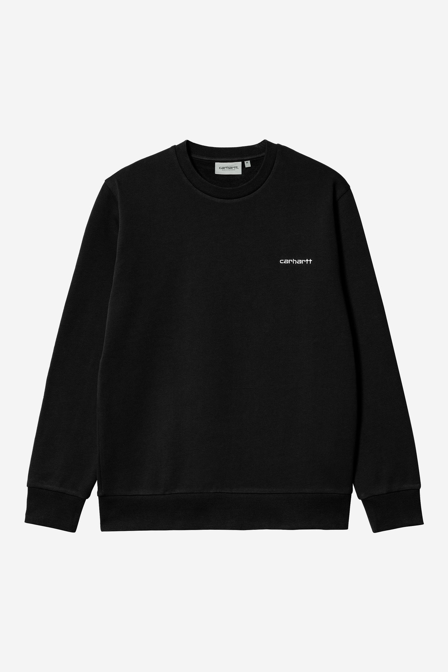 Script Embroidery Sweatshirt Black / White