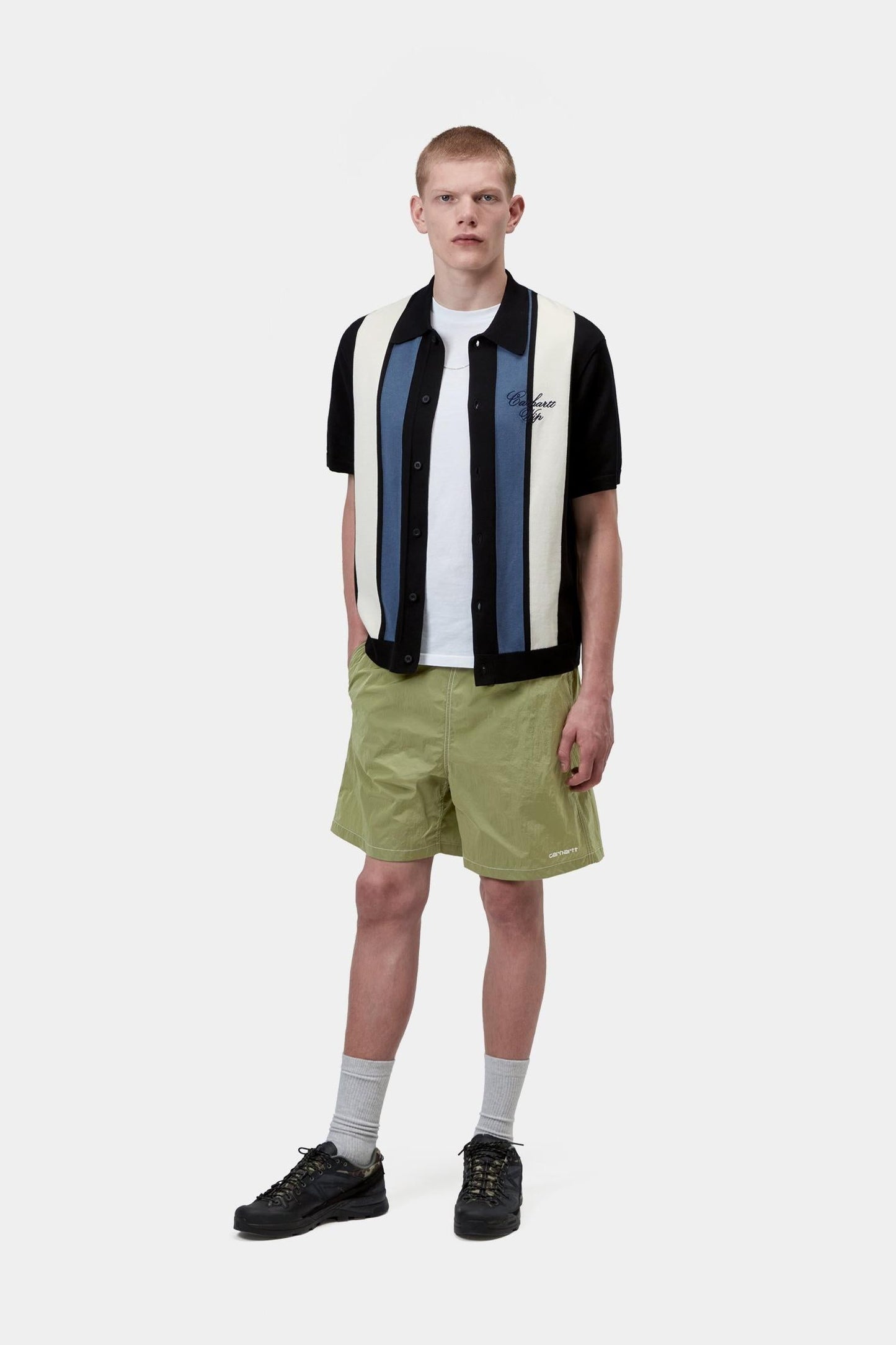 Canby Swim Trunks Gentle Green / White