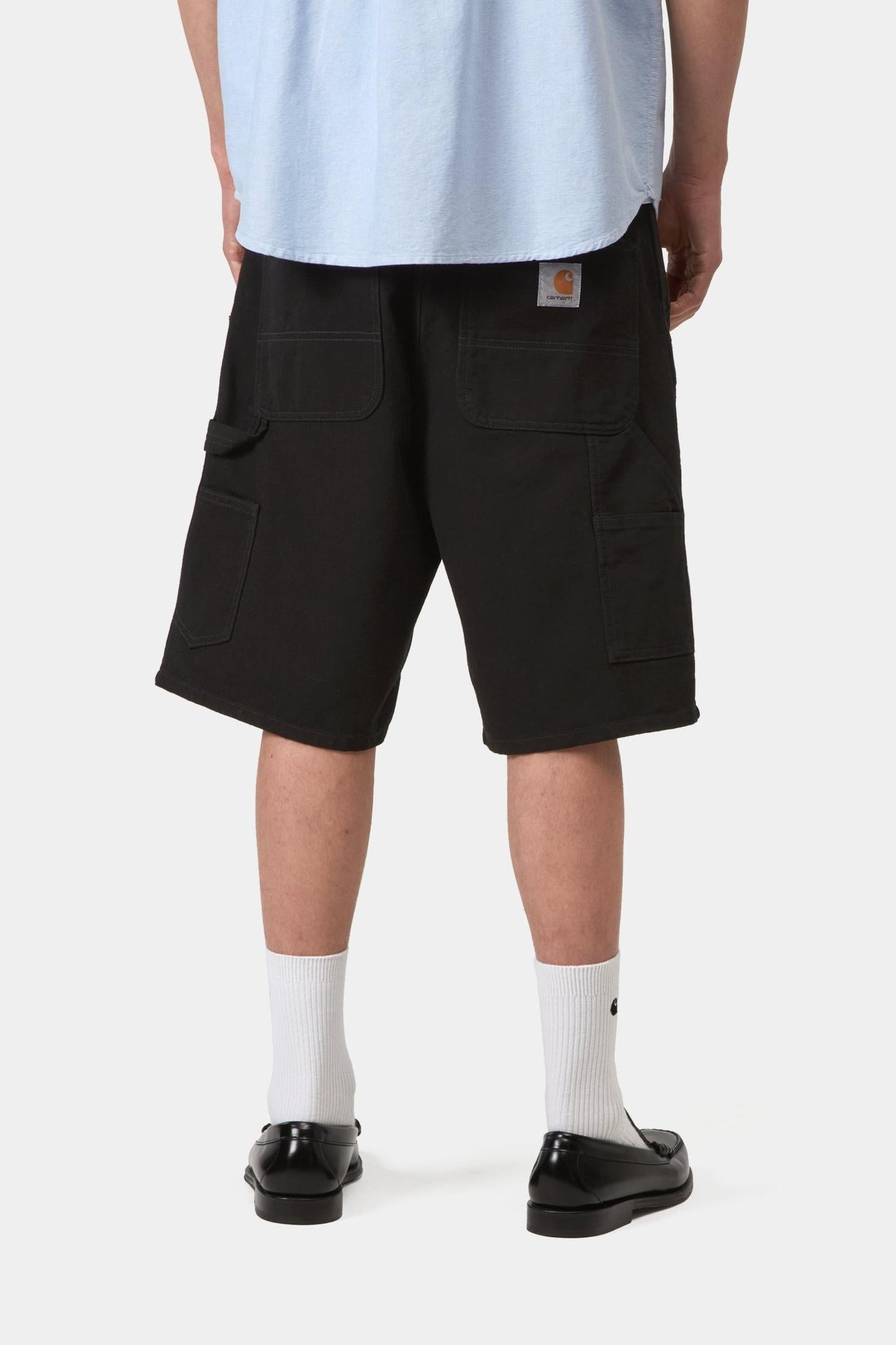 Single Knee Short Black (Rinsed)