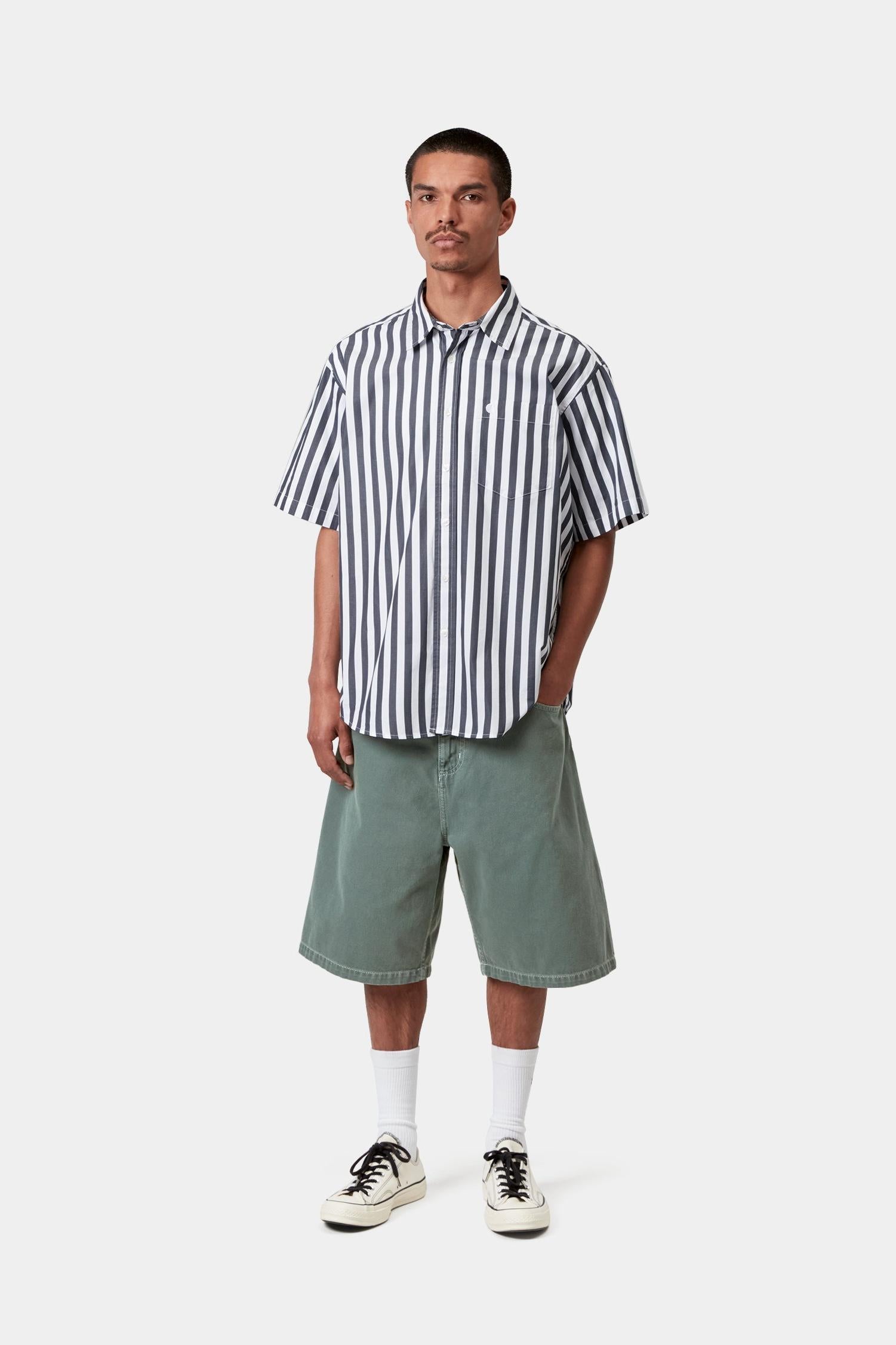 Brandon Short - Twill Velvet Green (Stone Dyed)