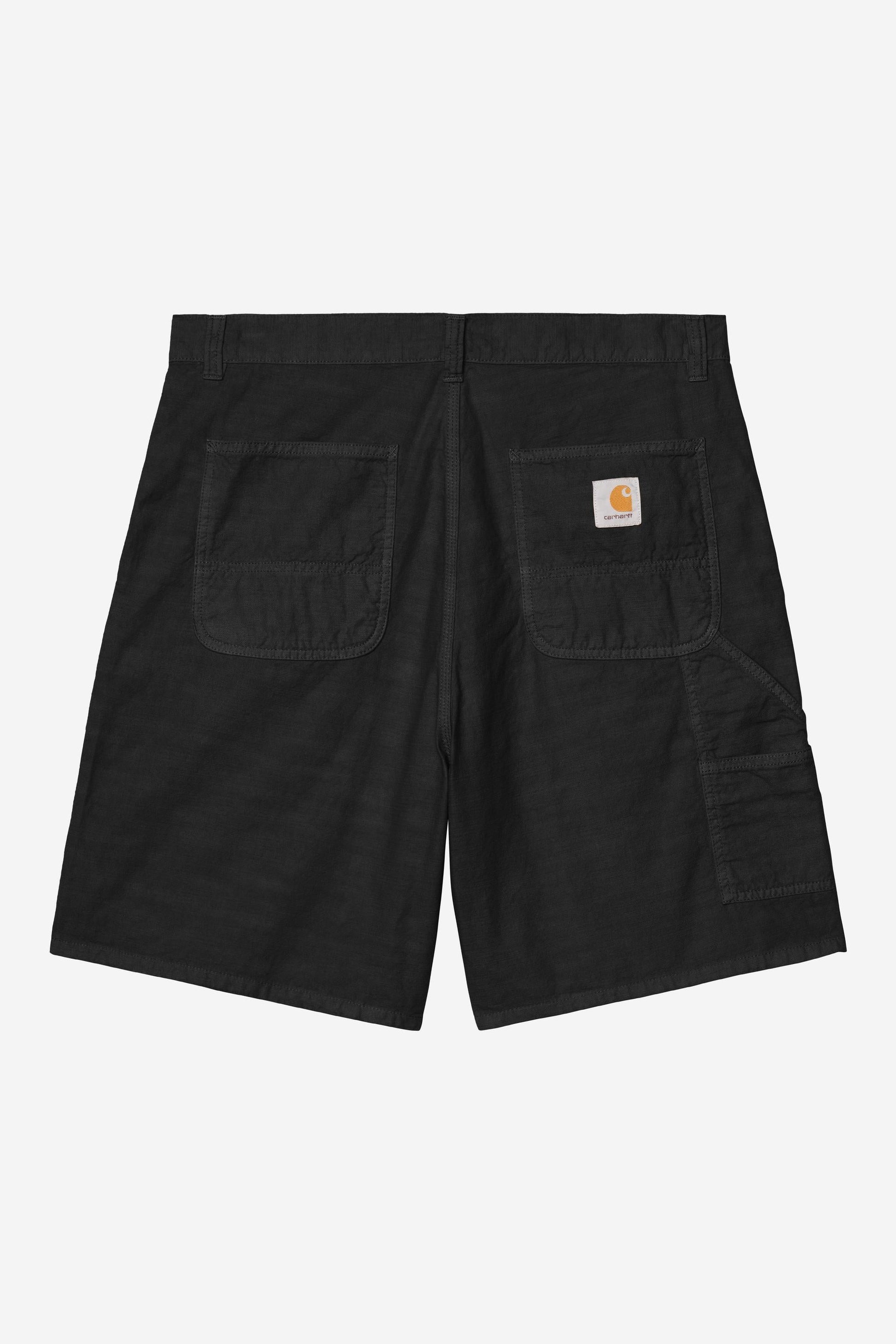 Walter Single Knee Short Black (Garment Dyed)