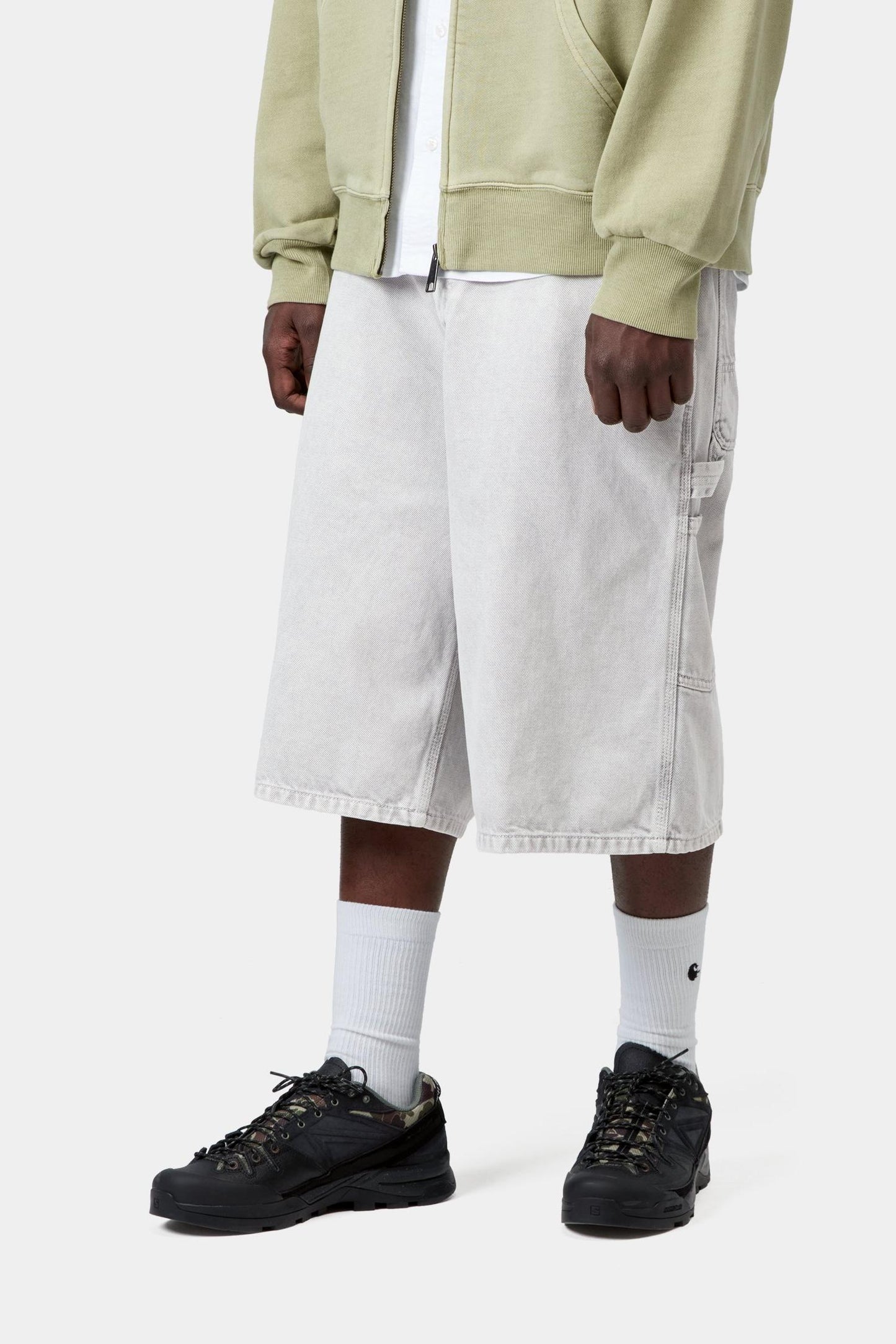OG Single Knee Short - Color Denim Black (Chalk Wash)