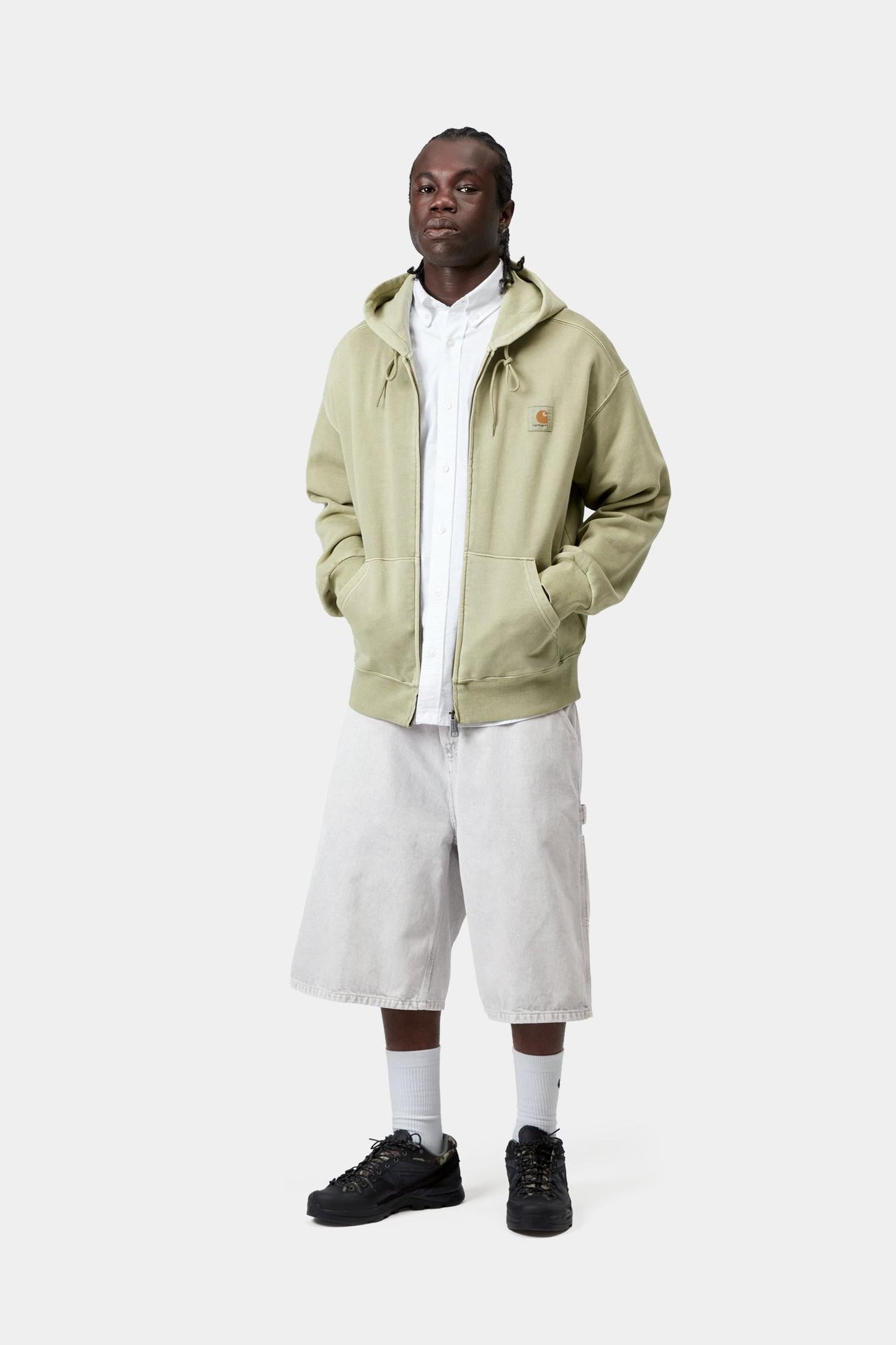 OG Single Knee Short - Color Denim Black (Chalk Wash)